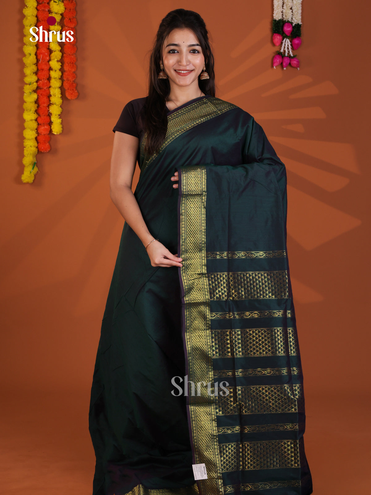 Green- Kalyani Cotton Saree - Shop on Shrus.com