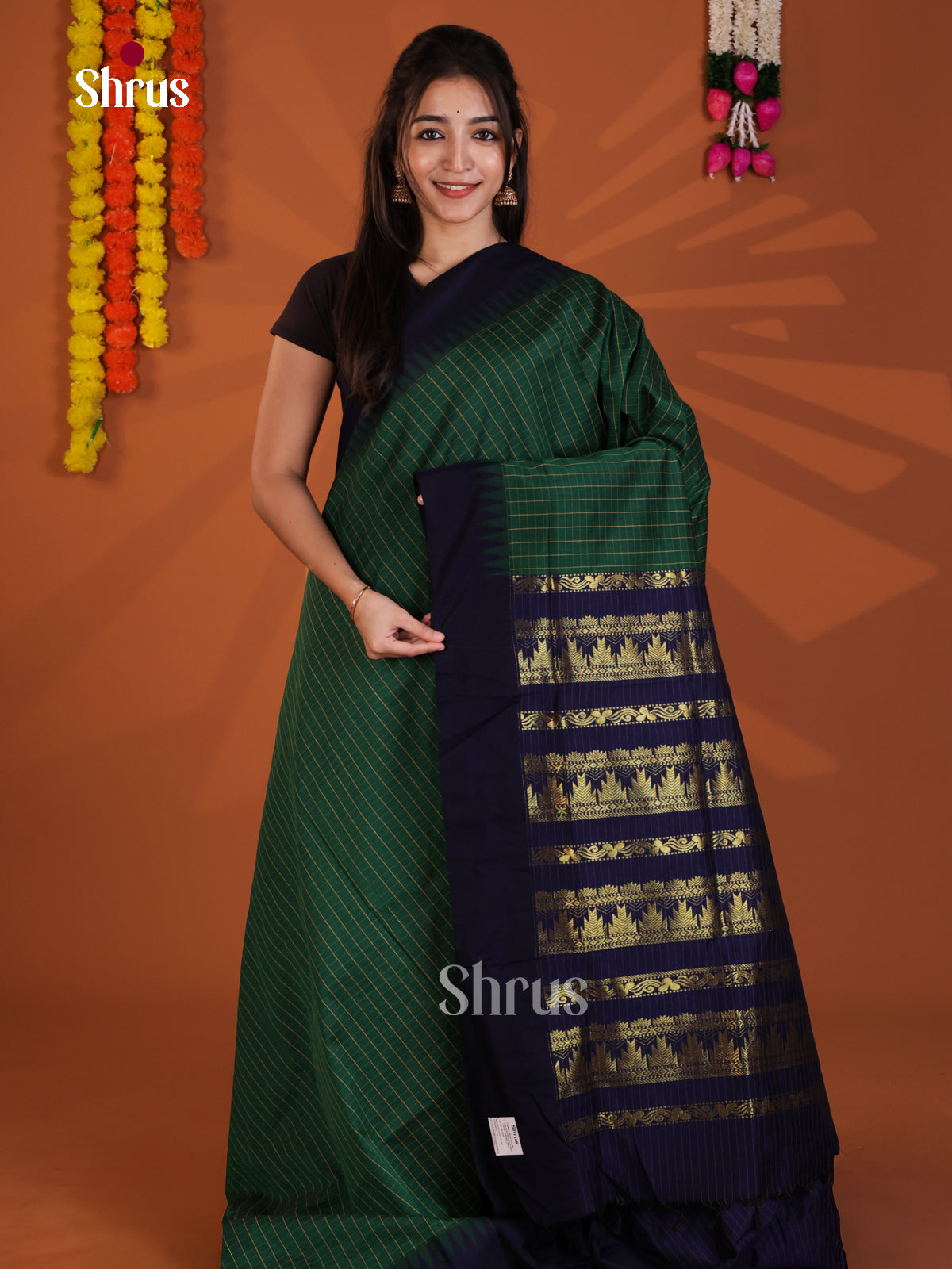 Green & Blue - Kalyani Cotton Saree - Shop on Shrus.com