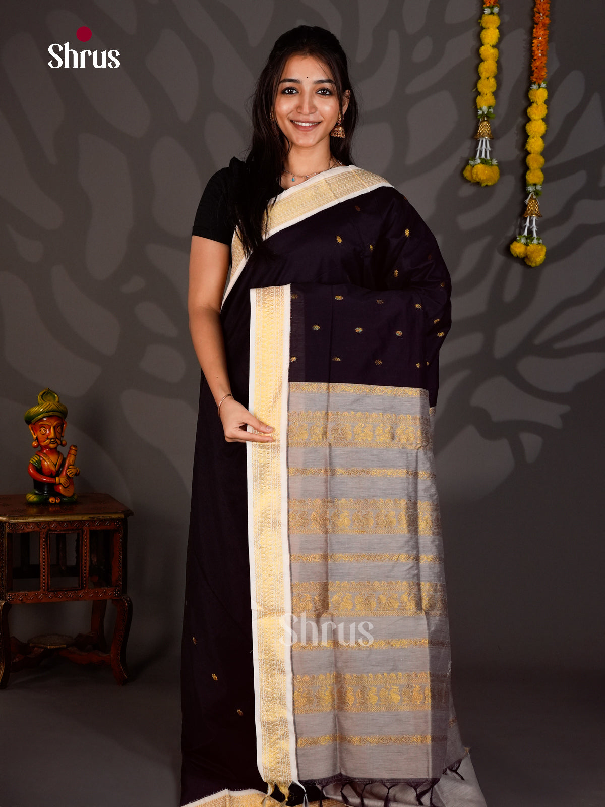 DLS26113 - Kalyani Cotton Saree - Shop on Shrus.com