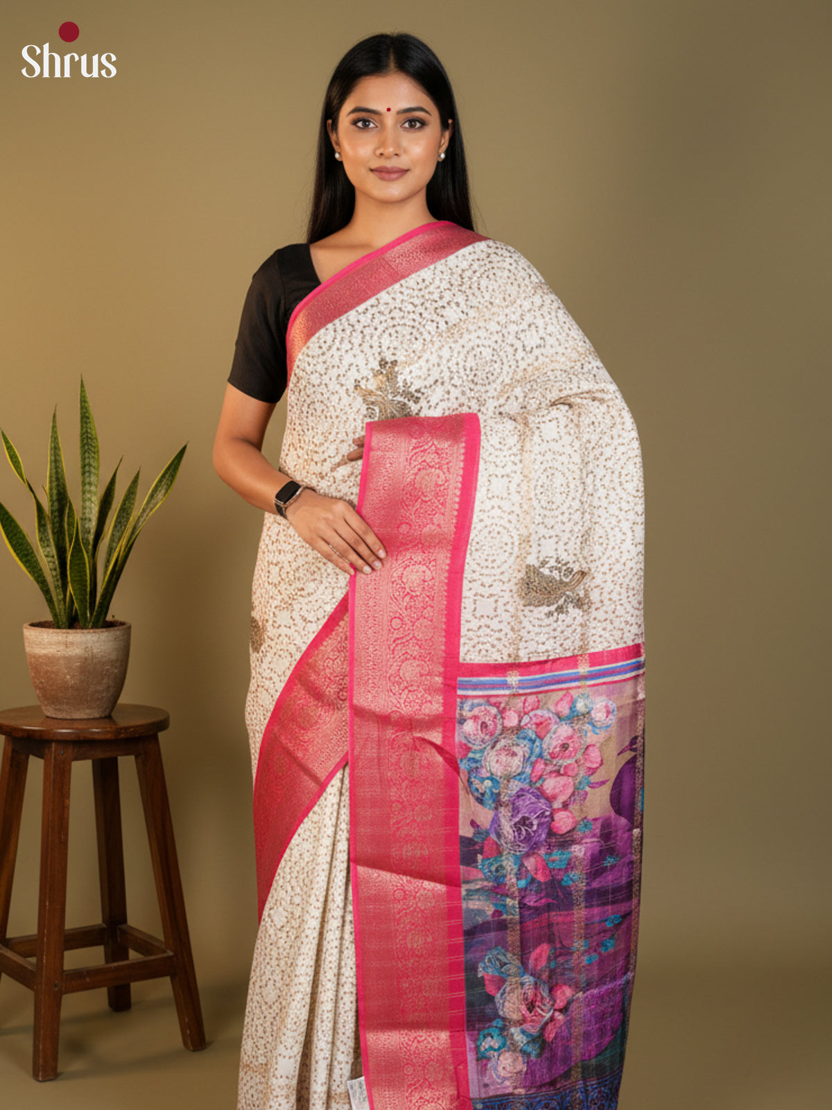 DLS27001 - Semi Crepe Saree