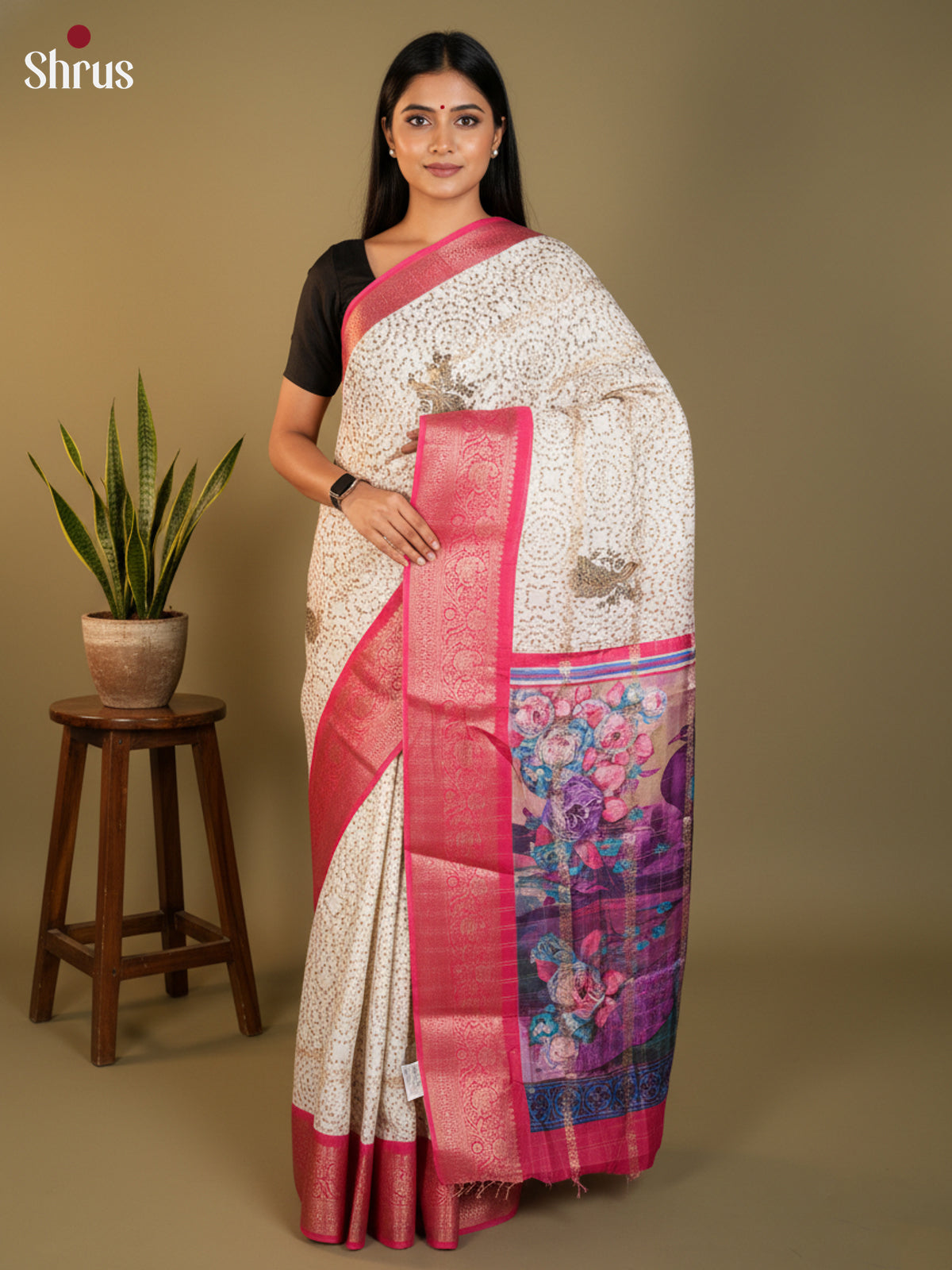 DLS27001 - Semi Crepe Saree