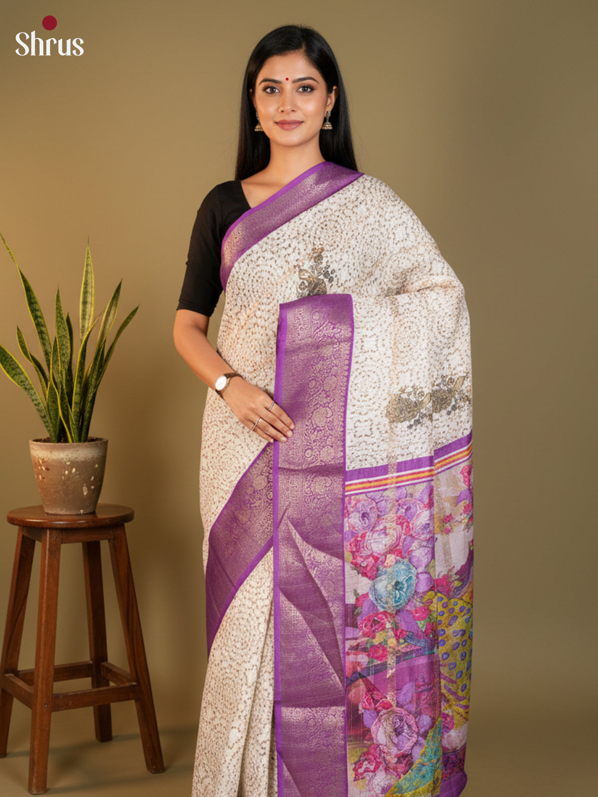 DLS27003 - Semi Crepe Saree