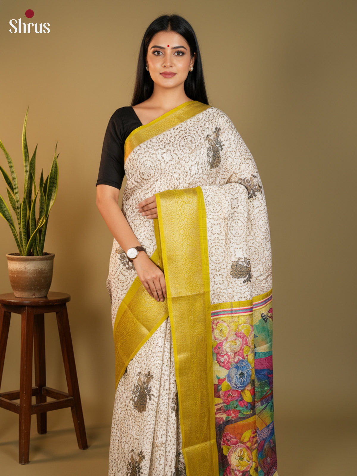 DLS27004 - Semi Crepe Saree