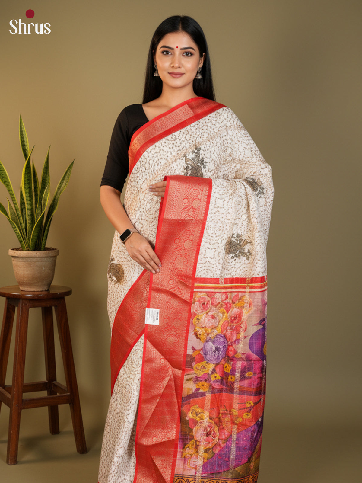 DLS27005 - Semi Crepe Saree