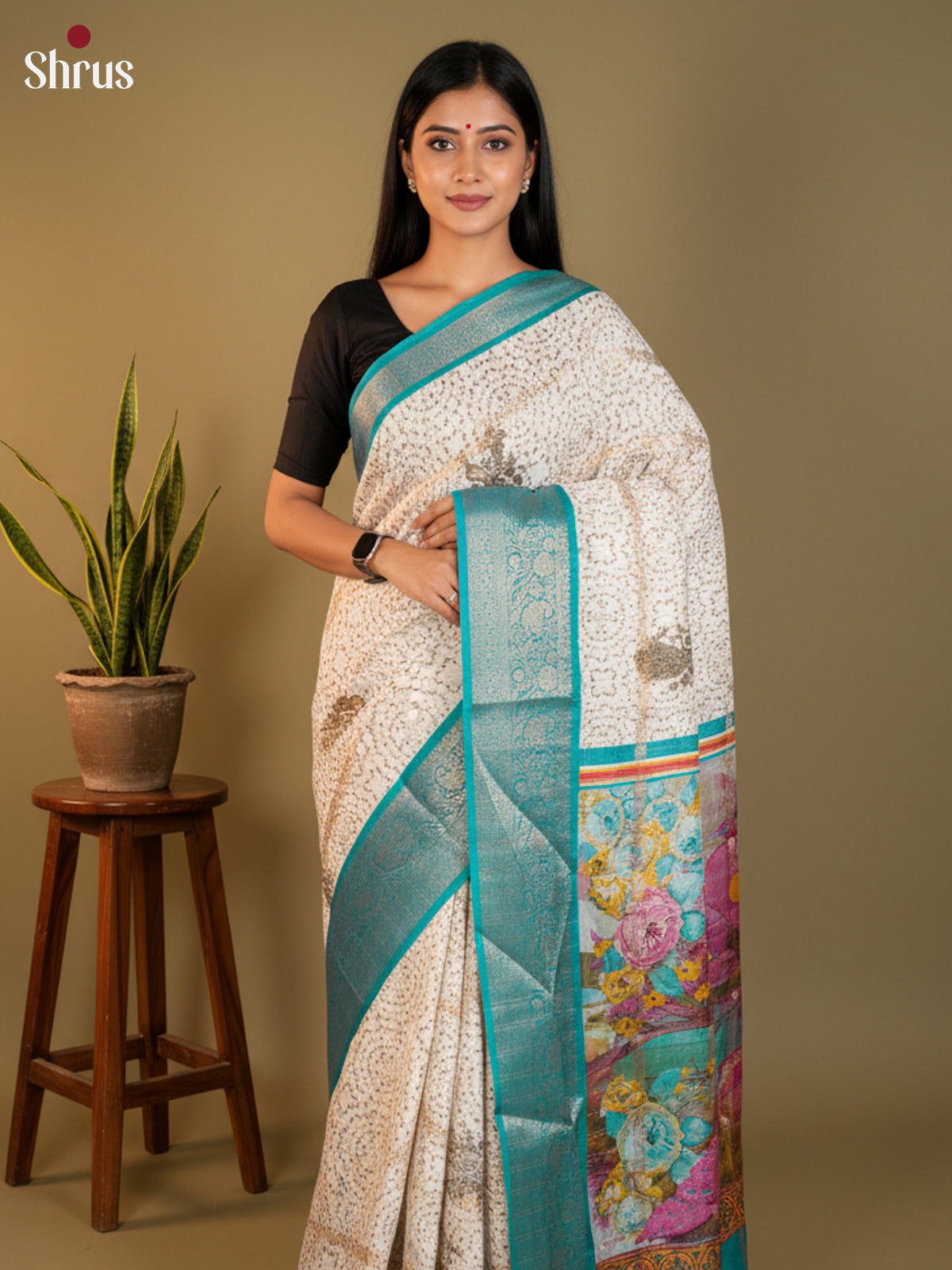 DLS27006 - Semi Crepe Saree