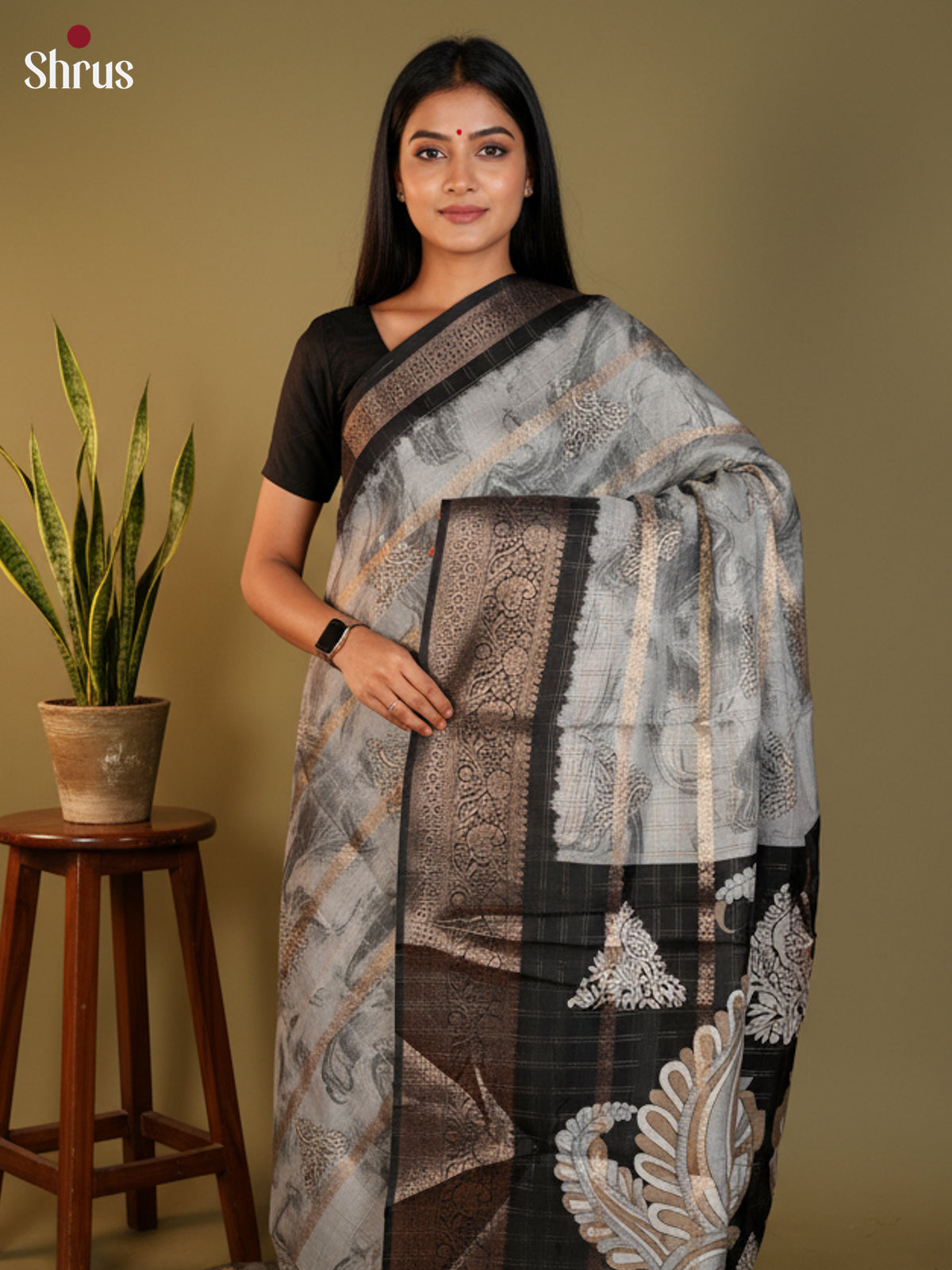 DLS27010 - Semi Crepe Saree