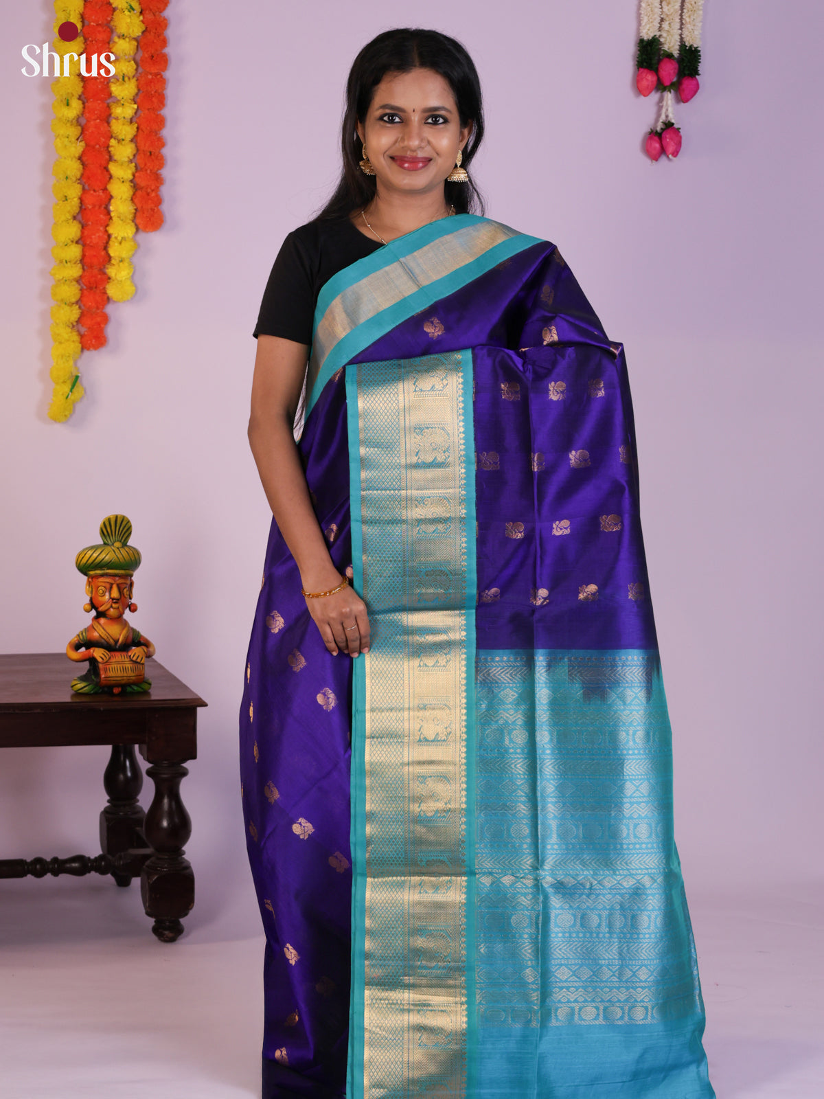DLS29001 - Korvai-Medium border Saree
