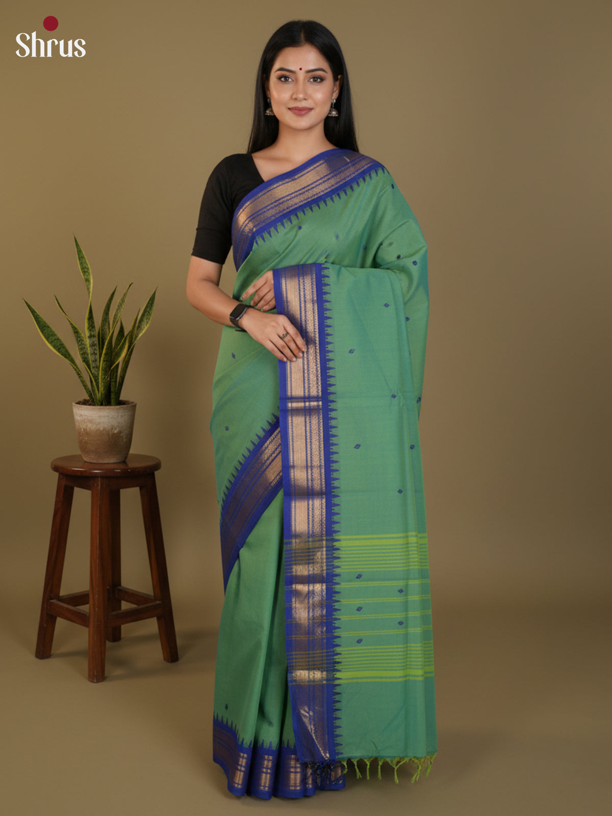 DLS29051 - Chettinad Cotton Saree - Shop on Shrus.com