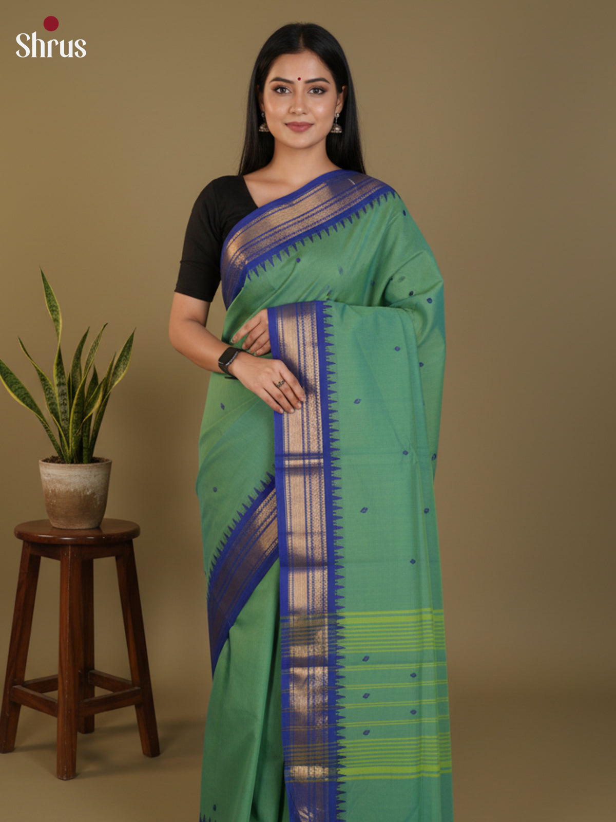 DLS29051 - Chettinad Cotton Saree - Shop on Shrus.com