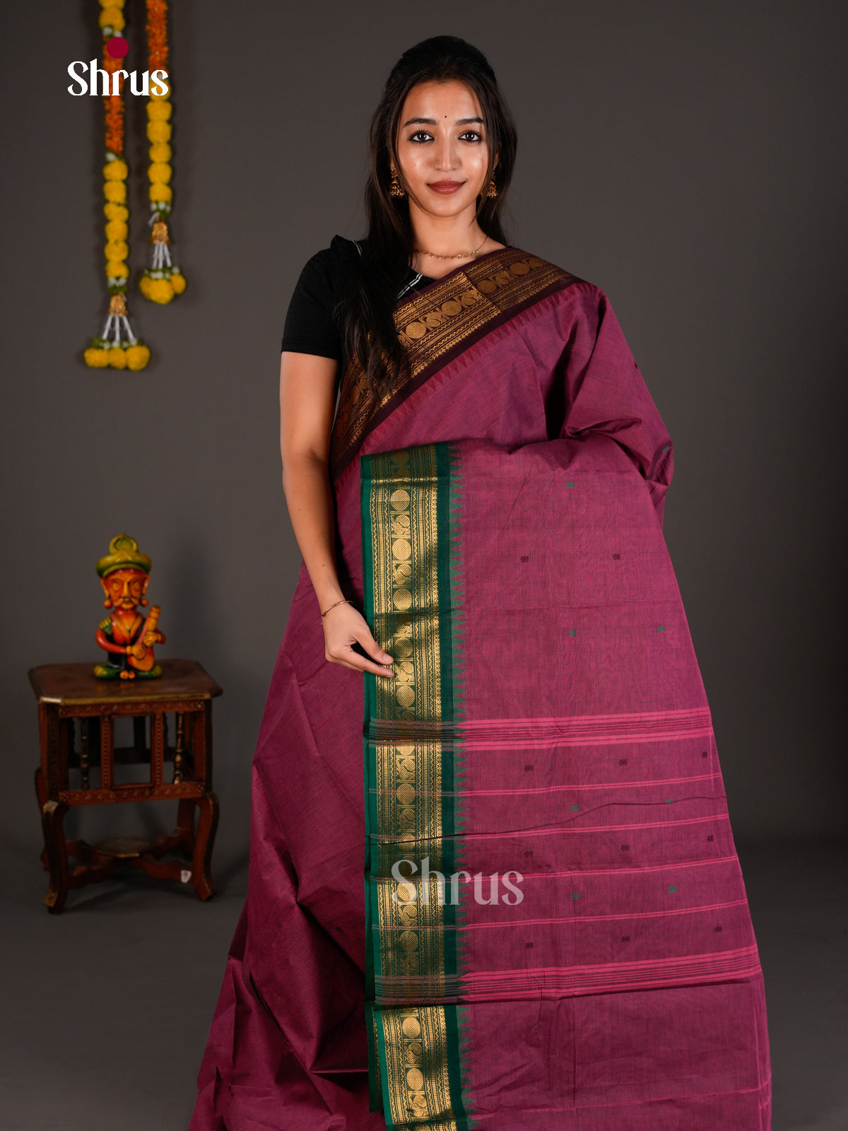 DLS29052 - Chettinad Cotton Saree - Shop on Shrus.com