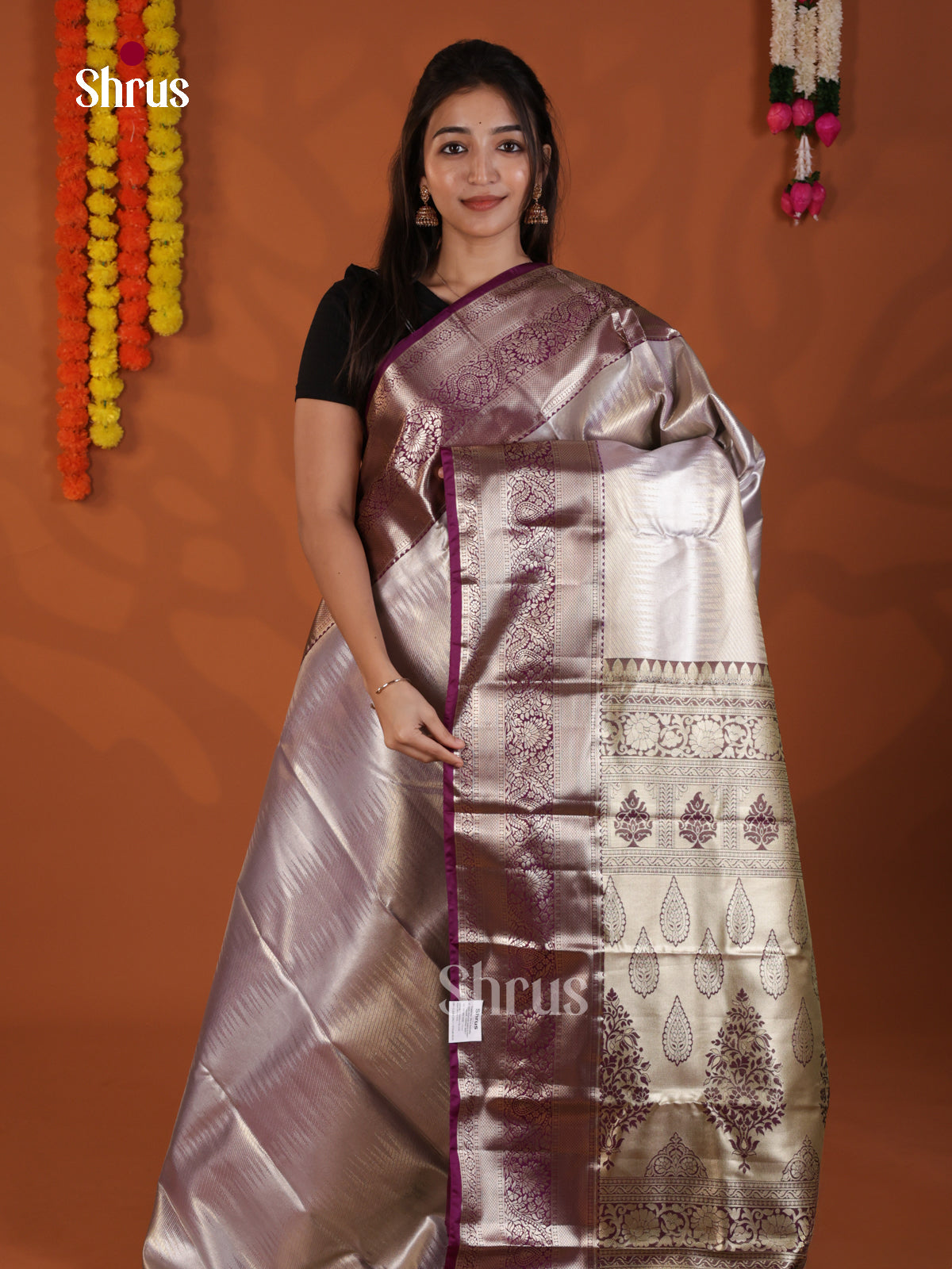 DLS29071 - Kanchipuram-halfpure Saree - Shop on Shrus.com