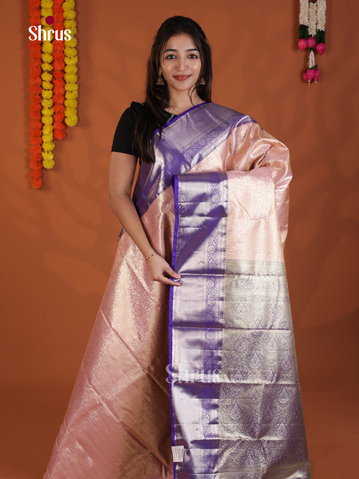 DLS29074 - Kanchipuram-halfpure Saree