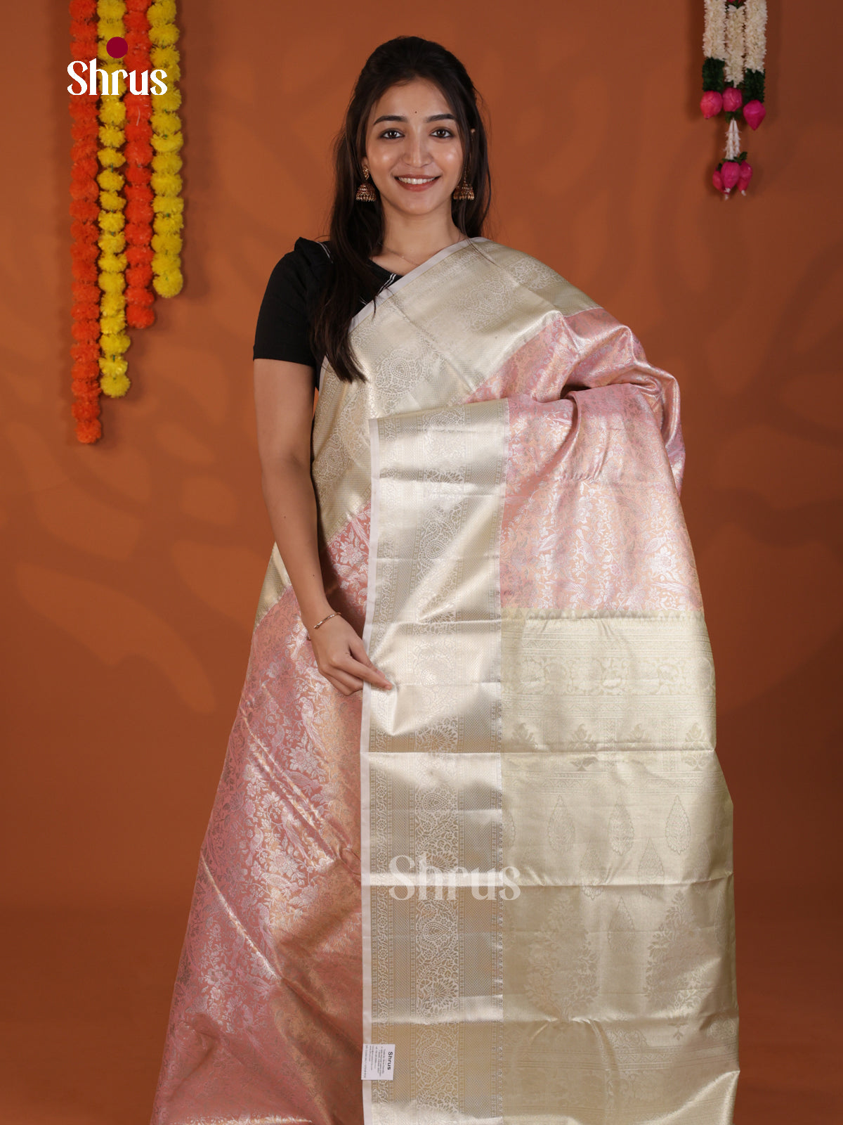 DLS29081 - Kanchipuram-halfpure Saree
