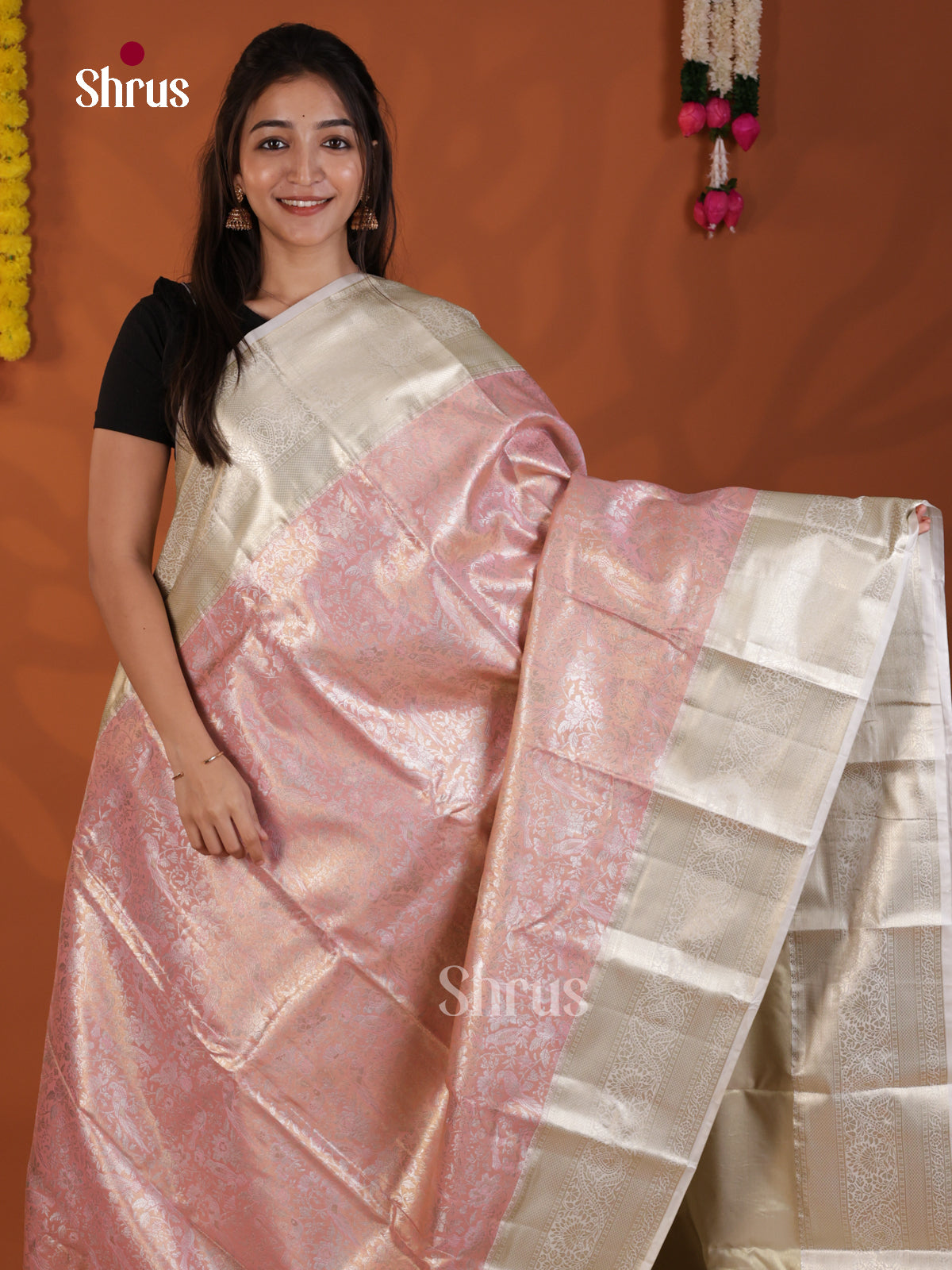 DLS29081 - Kanchipuram-halfpure Saree