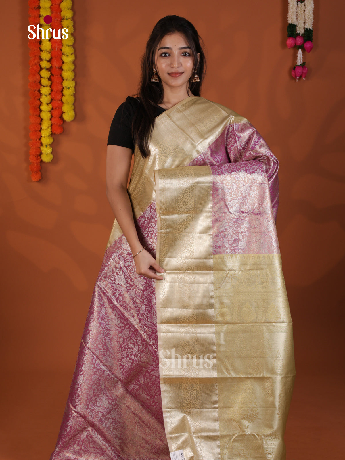 DLS29083 - Kanchipuram-halfpure Saree