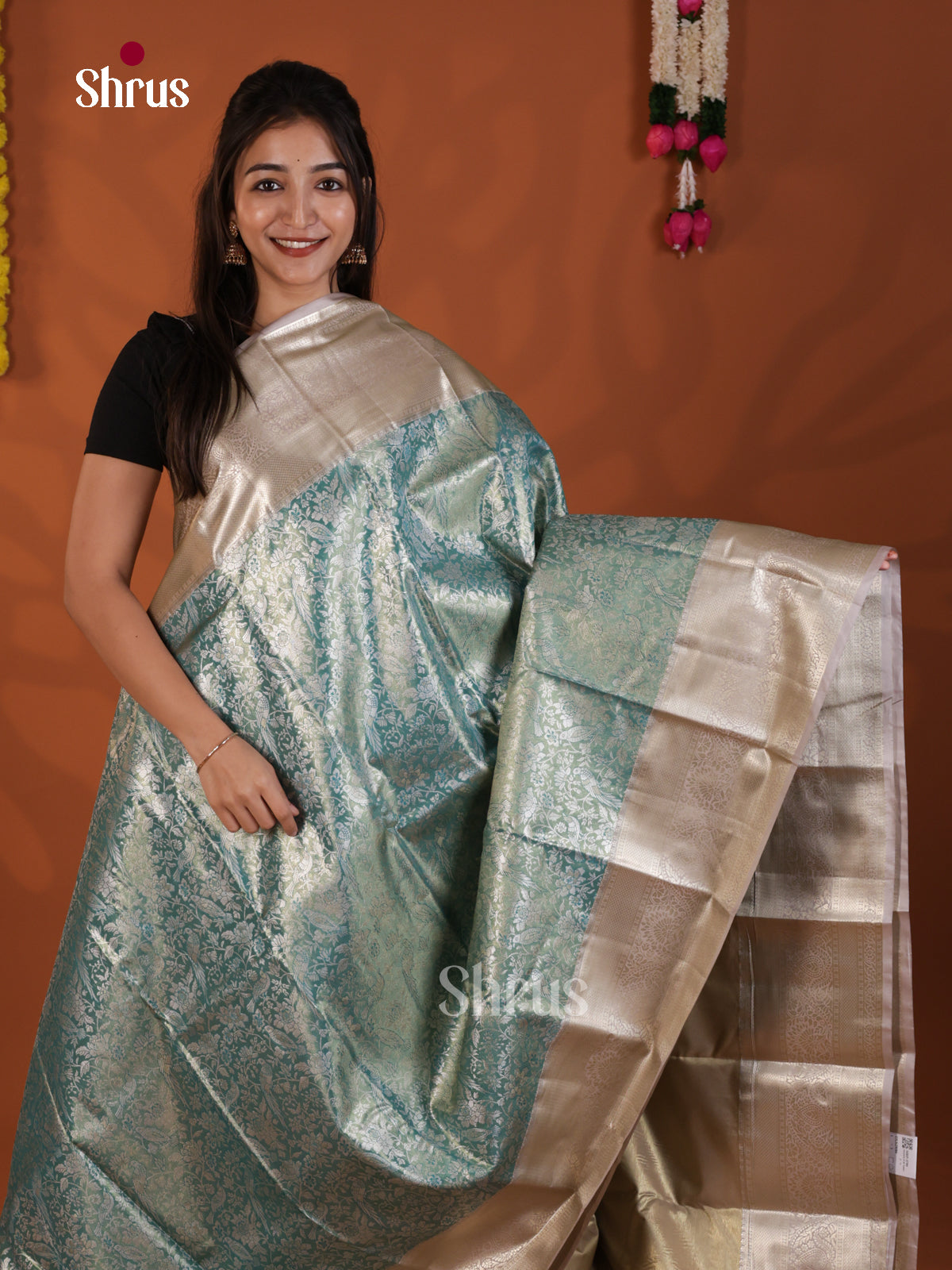 DLS29086 - Kanchipuram-halfpure Saree