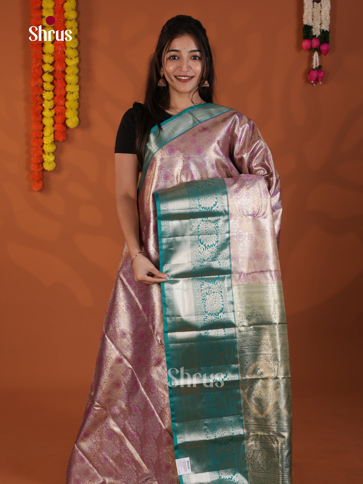 DLS29091 - Kanchipuram-halfpure Saree - Shop on Shrus.com