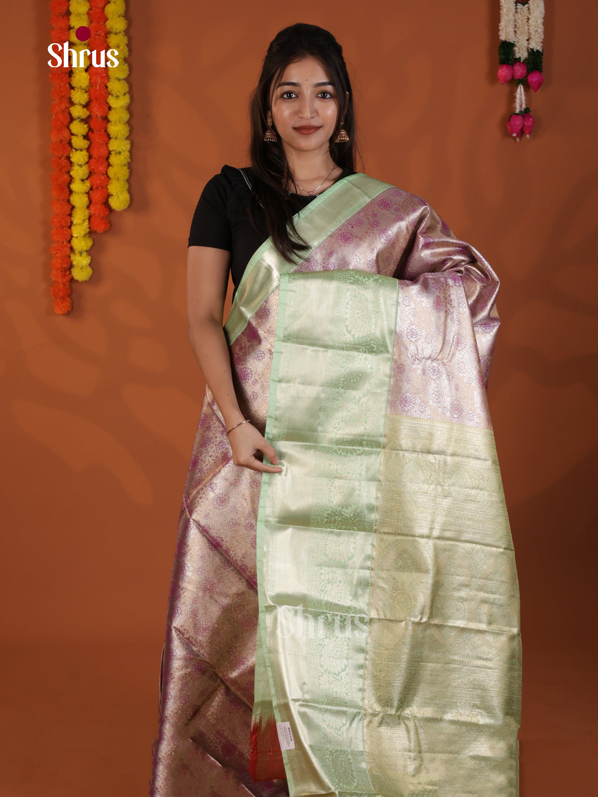 DLS29092 - Kanchipuram-halfpure Saree