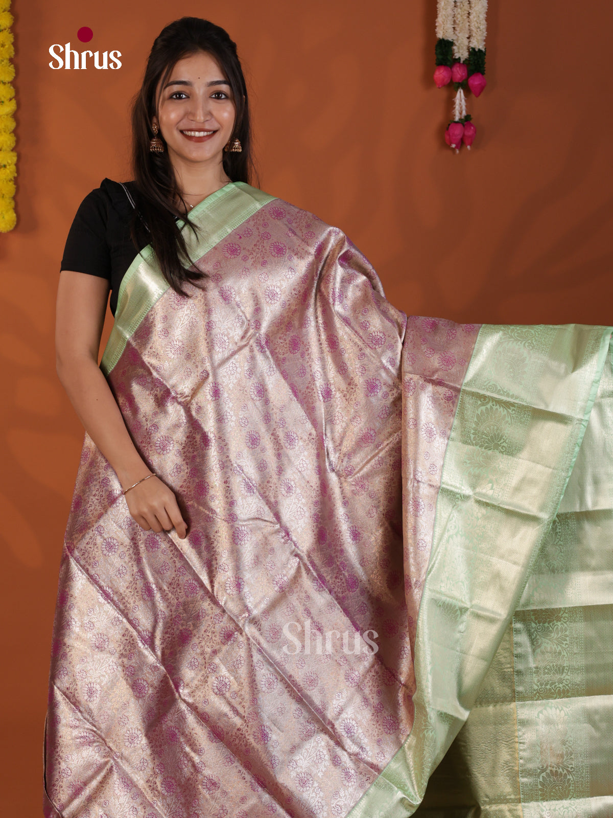 DLS29092 - Kanchipuram-halfpure Saree