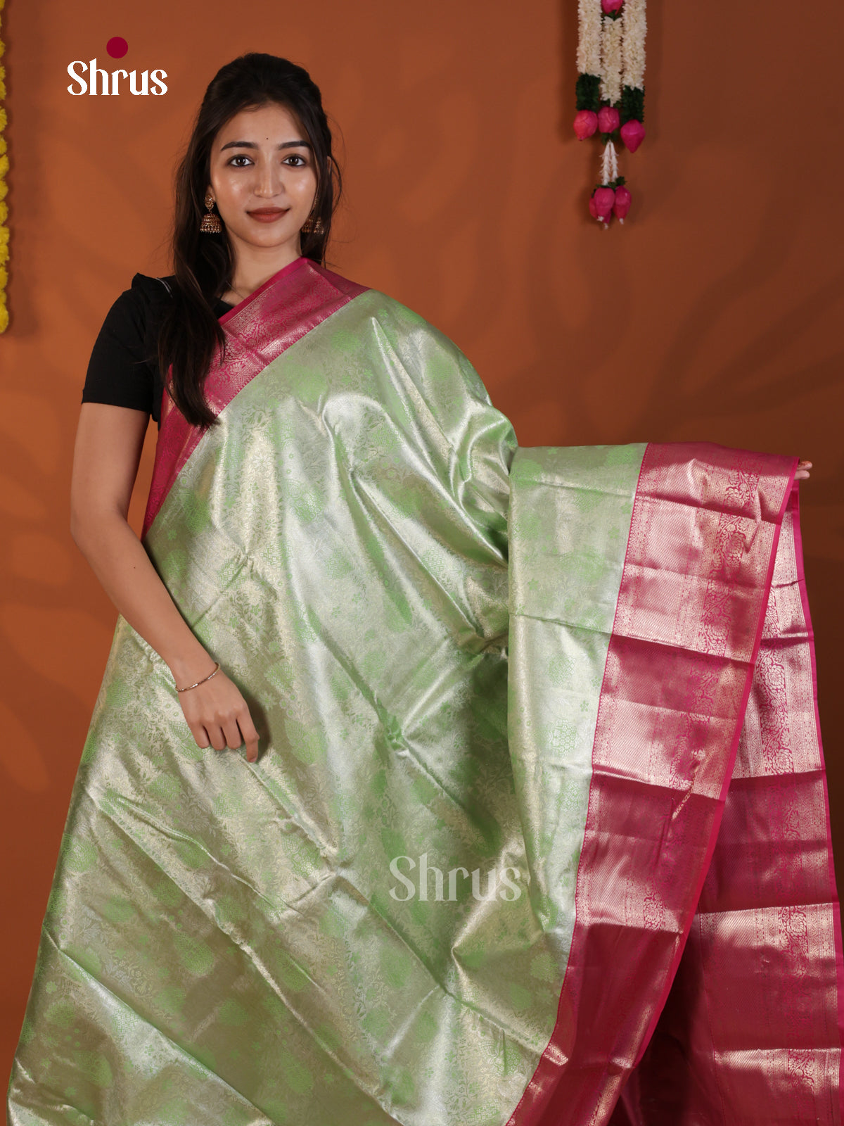 DLS29094 - Kanchipuram-halfpure Saree - Shop on Shrus.com