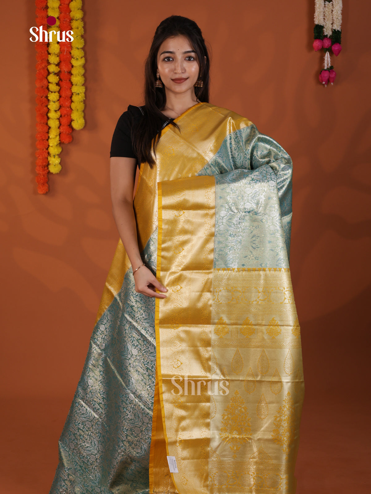 DLS29097 - Kanchipuram-halfpure Saree