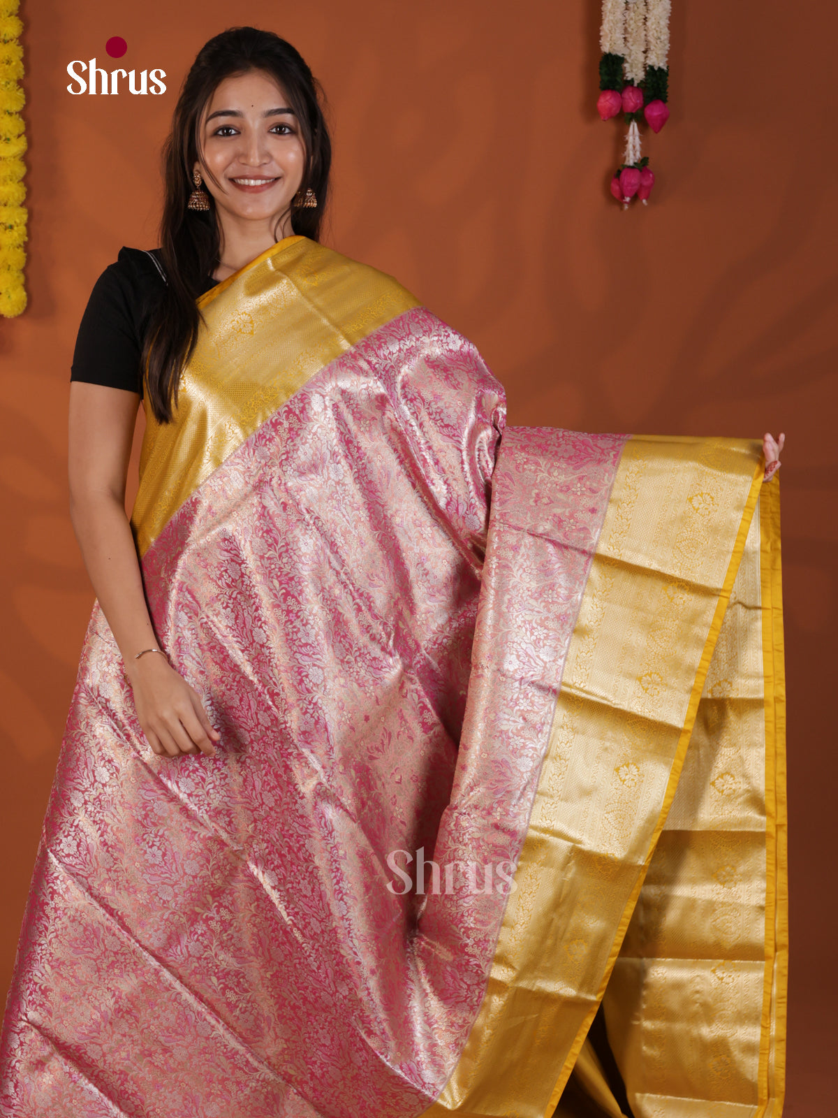 DLS29098 - Kanchipuram-halfpure Saree