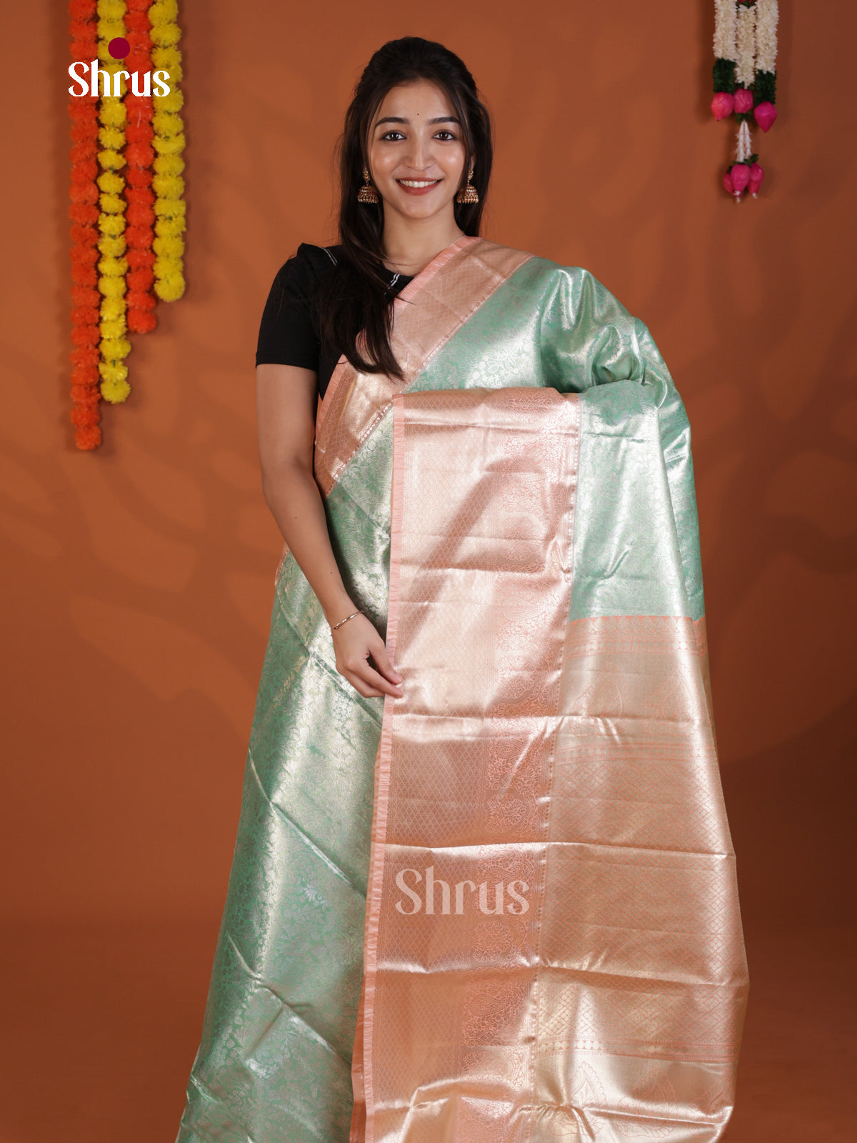 DLS29103 - Kanchipuram-halfpure Saree