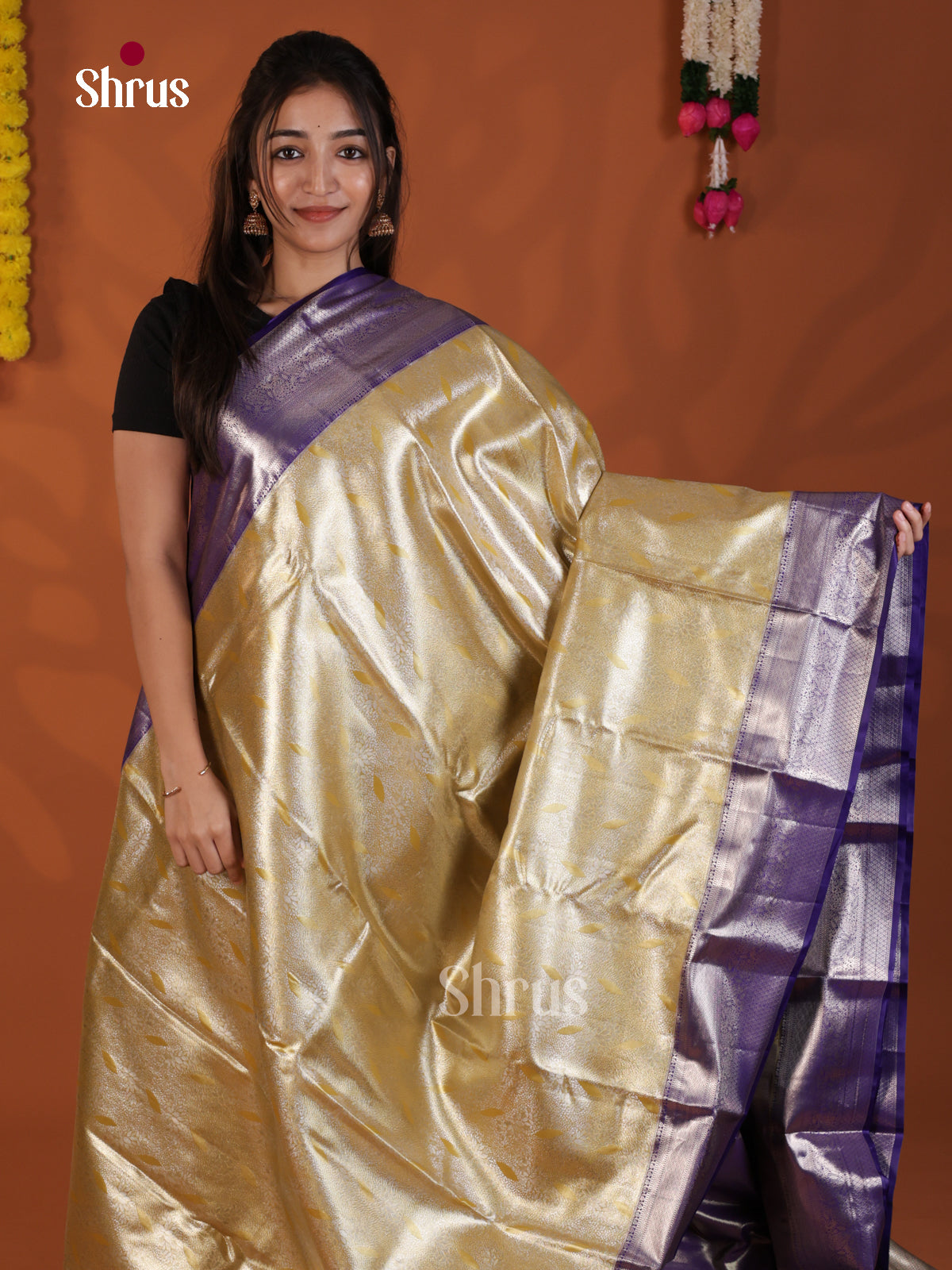 DLS29106 - Kanchipuram-halfpure Saree