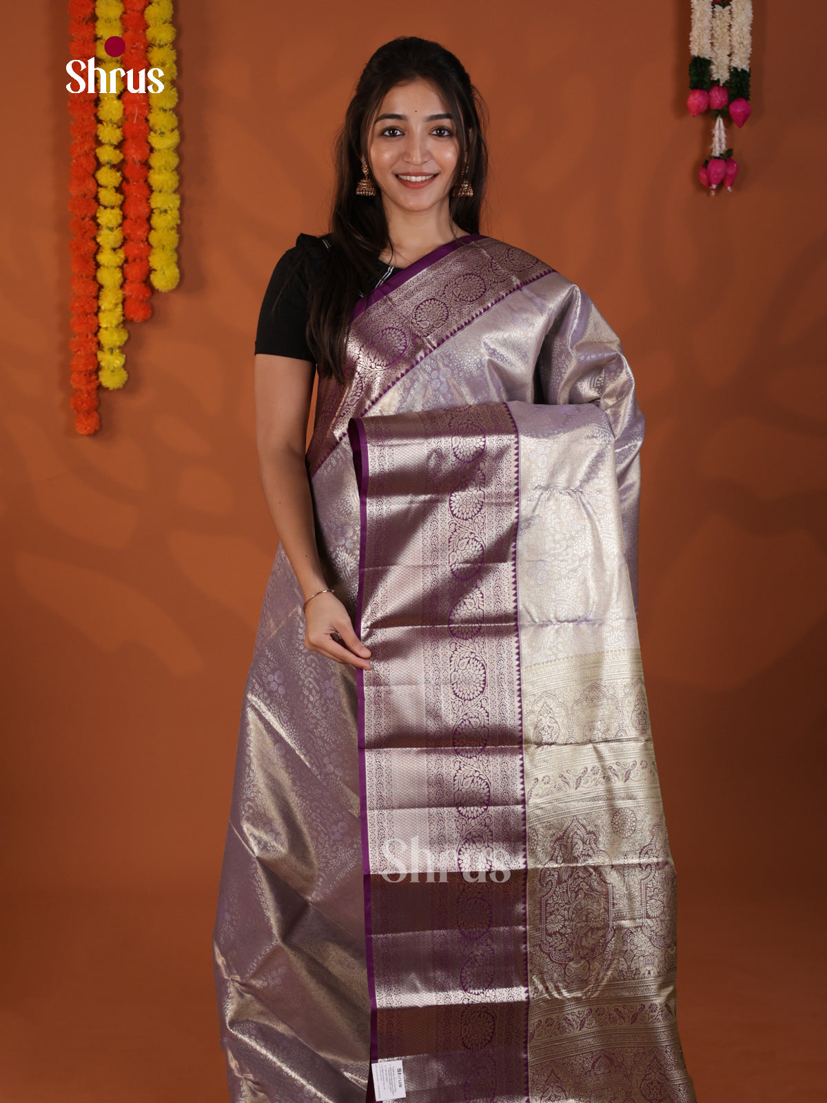 DLS29108 - Kanchipuram-halfpure Saree - Shop on Shrus.com