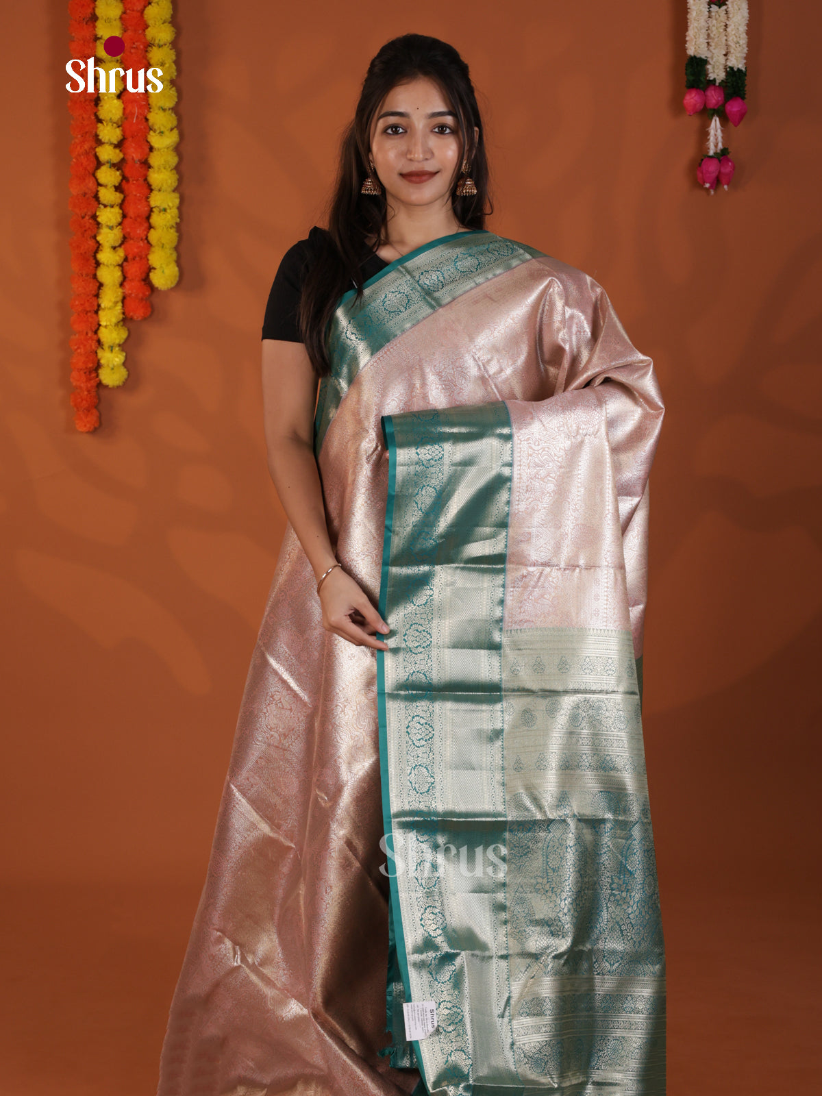 Lavender & Blue - Kanchipuram-halfpure Saree - DLS29110 - Shop on Shrus.com