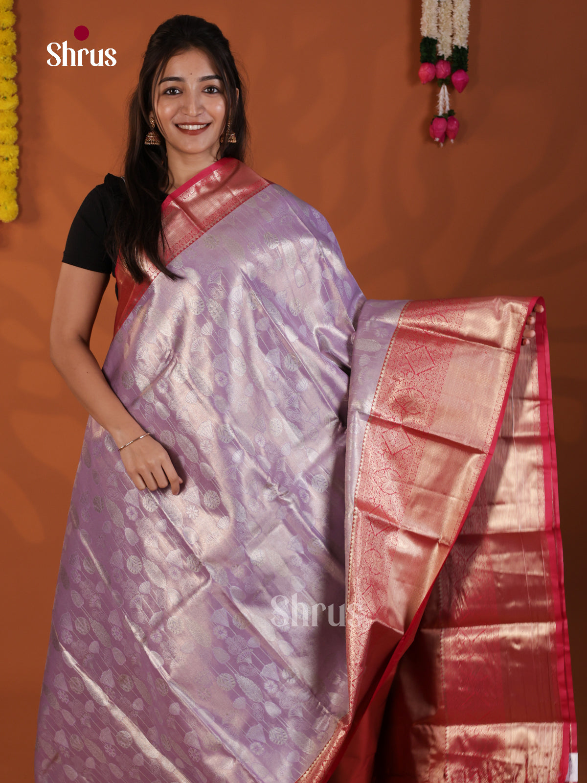 DLS29123 - Kanchipuram-halfpure Saree
