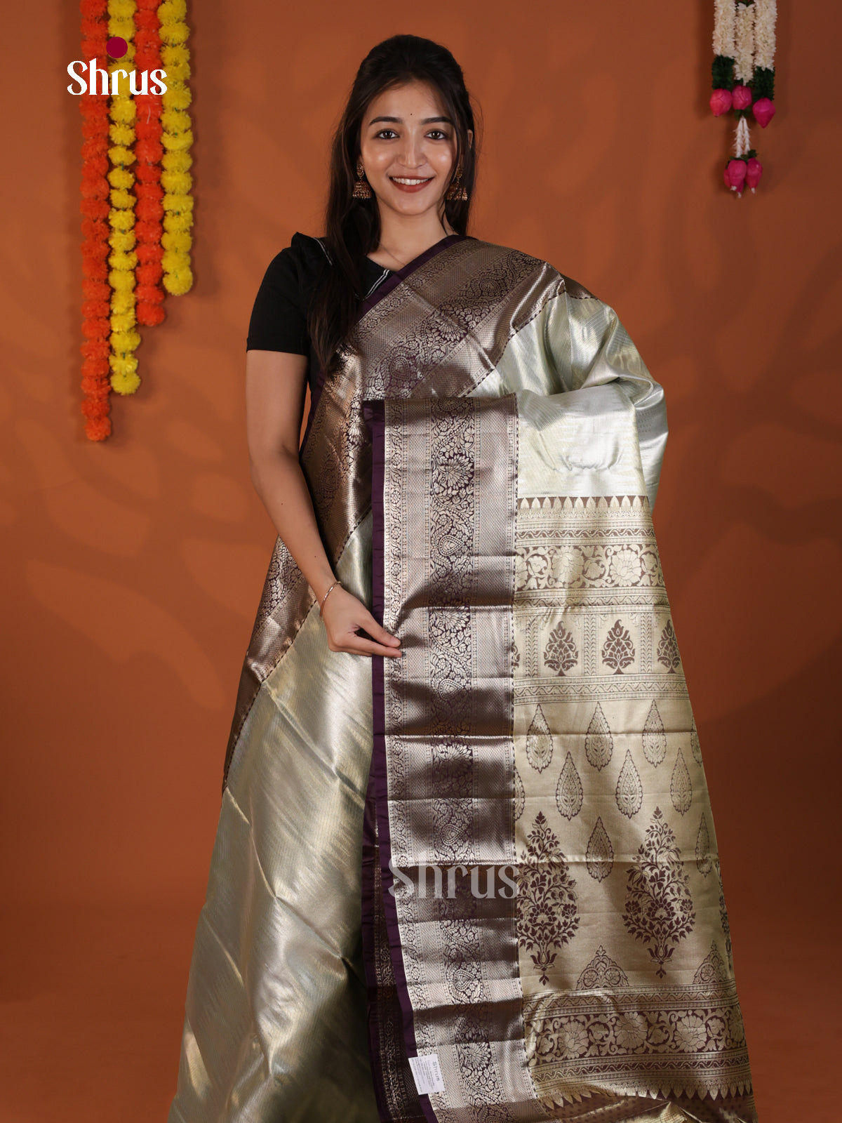 DLS29124 - Kanchipuram-halfpure Saree