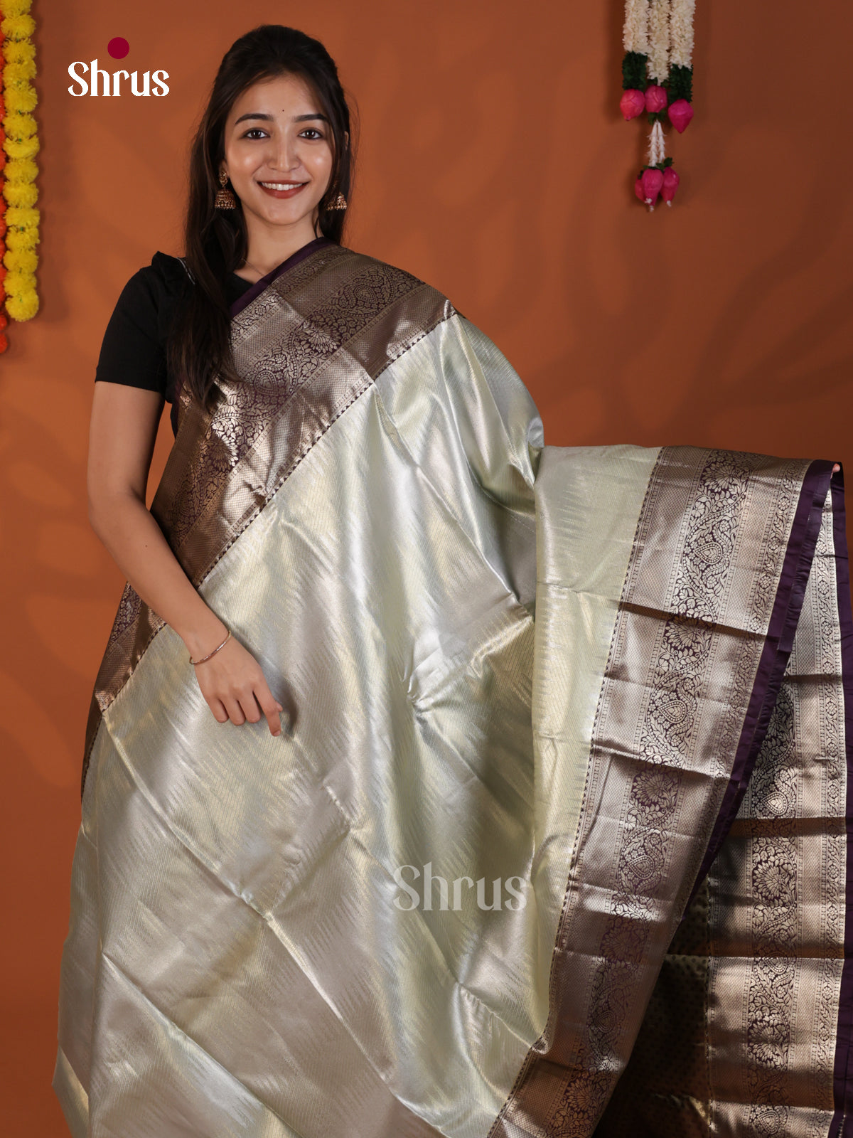 DLS29124 - Kanchipuram-halfpure Saree