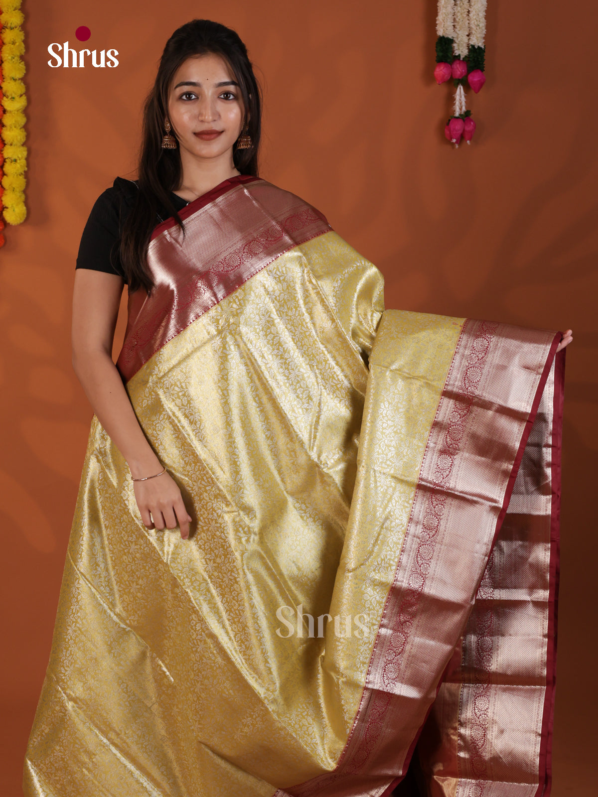 DLS29129 - Kanchipuram-halfpure Saree