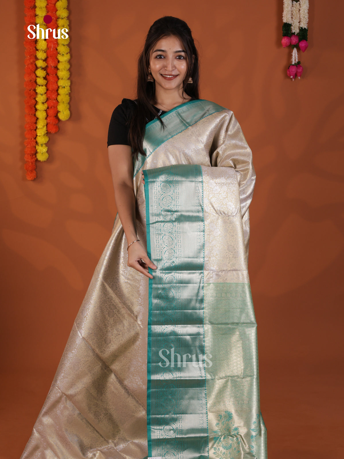 DLS29146 - Kanchipuram-halfpure Saree