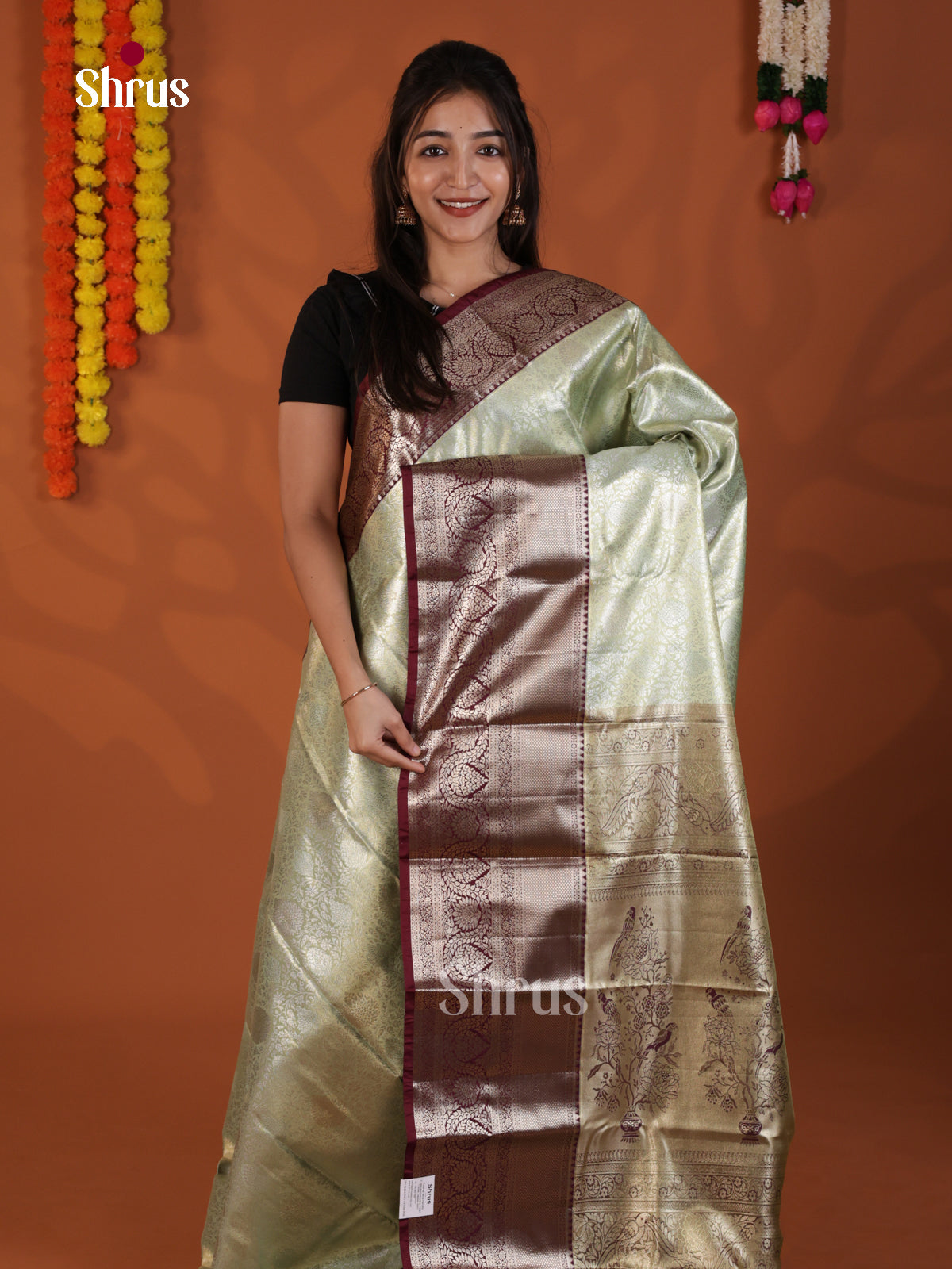 DLS29150 - Kanchipuram-halfpure Saree - Shop on Shrus.com
