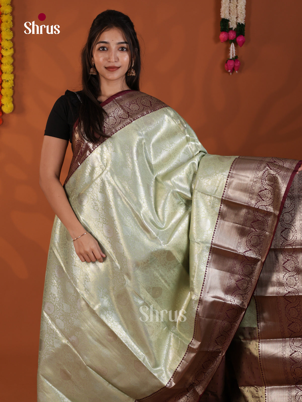 DLS29150 - Kanchipuram-halfpure Saree - Shop on Shrus.com