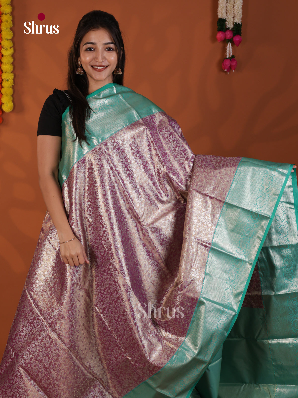 DLS29153 - Kanchipuram-halfpure Saree