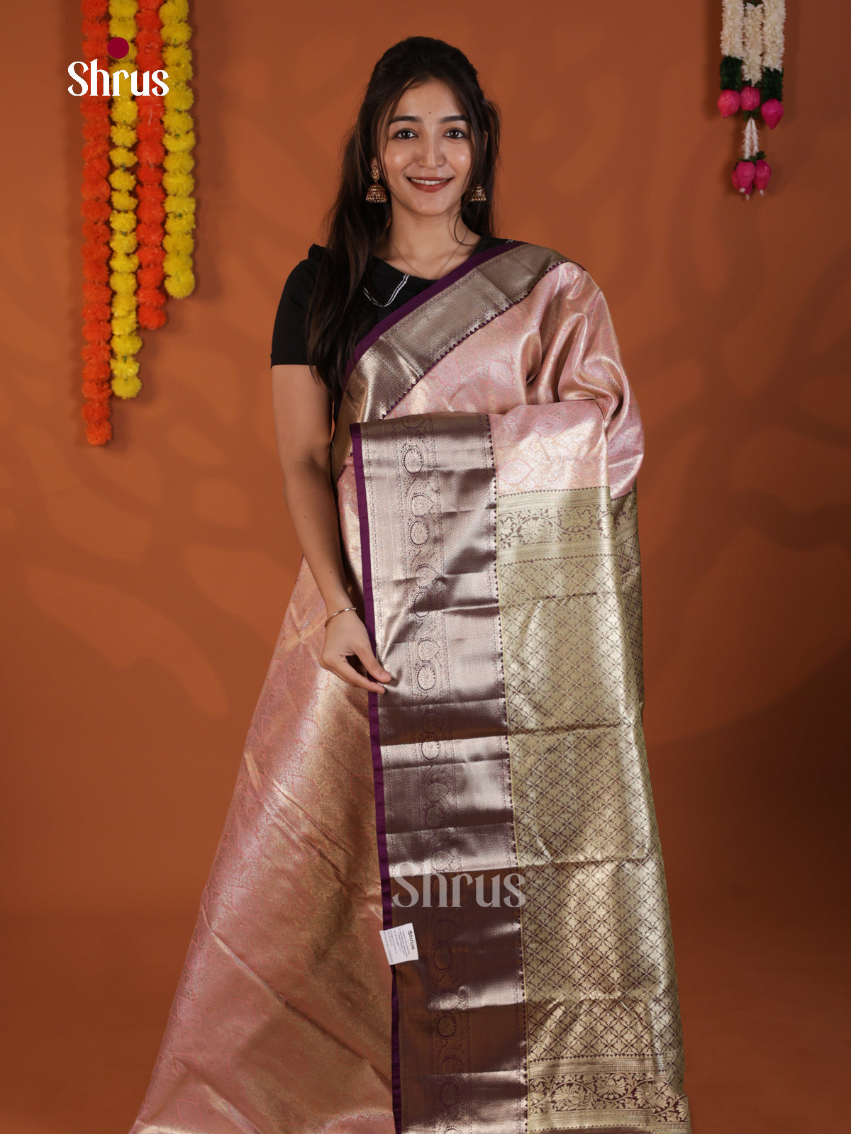 DLS29158 - Kanchipuram-halfpure Saree