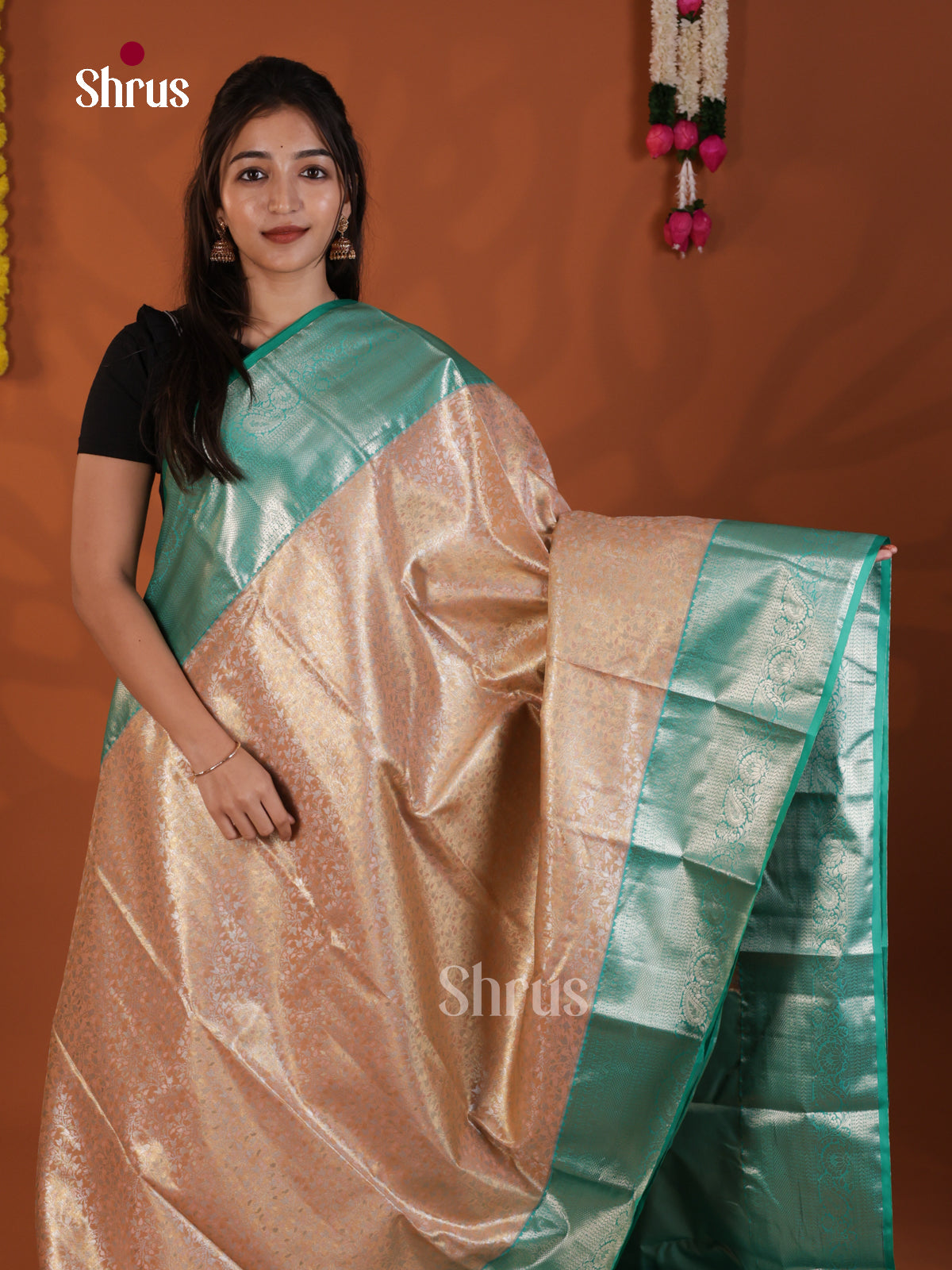 DLS29160 - Kanchipuram-halfpure Saree