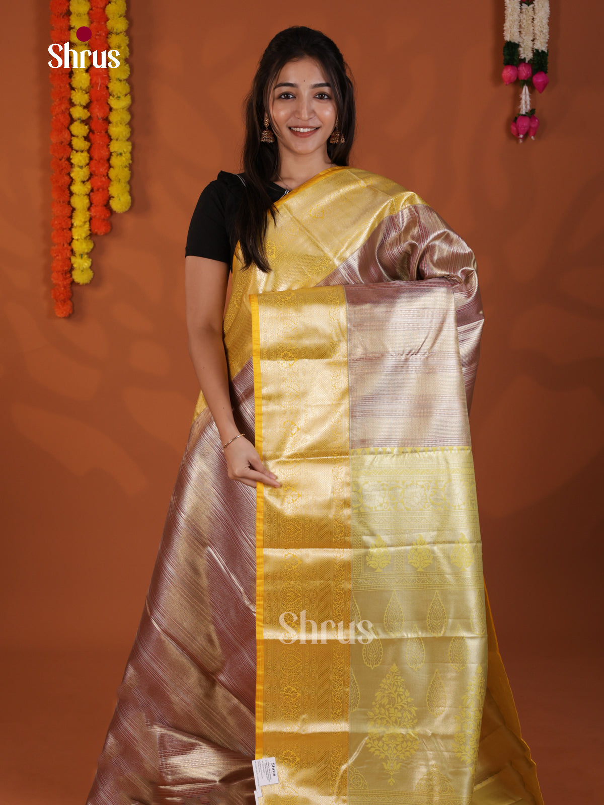 DLS29164 - Kanchipuram-halfpure Saree