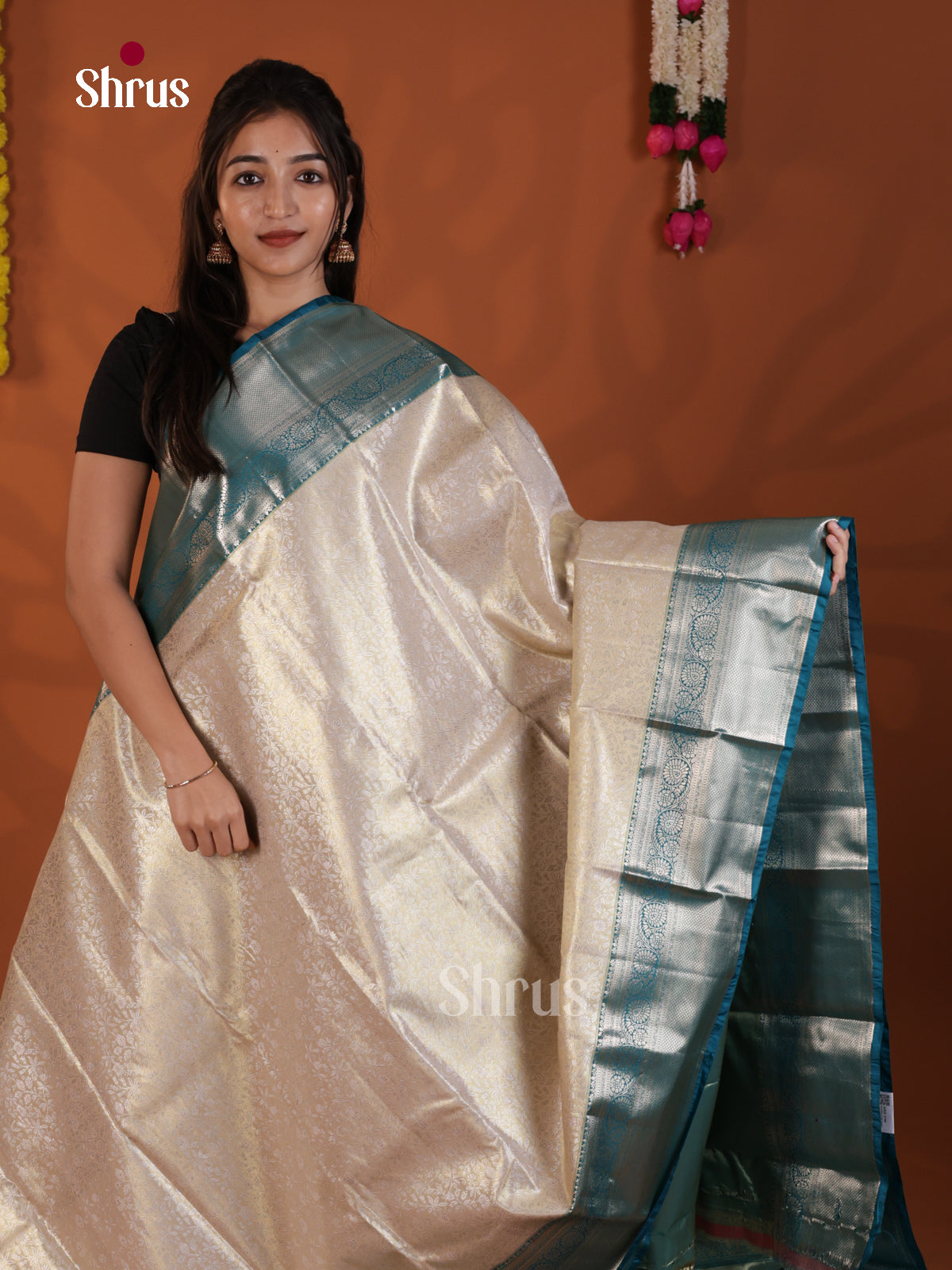 DLS29170 - Kanchipuram-halfpure Saree