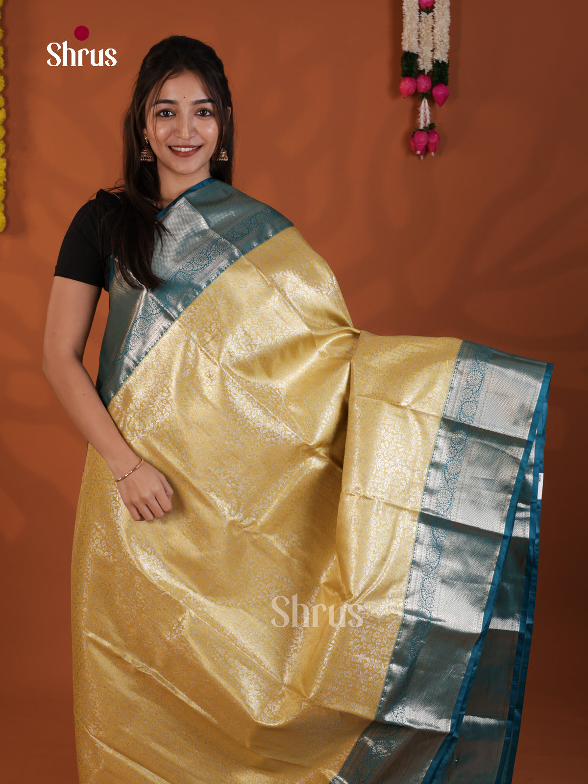 DLS29176 - Kanchipuram-halfpure Saree