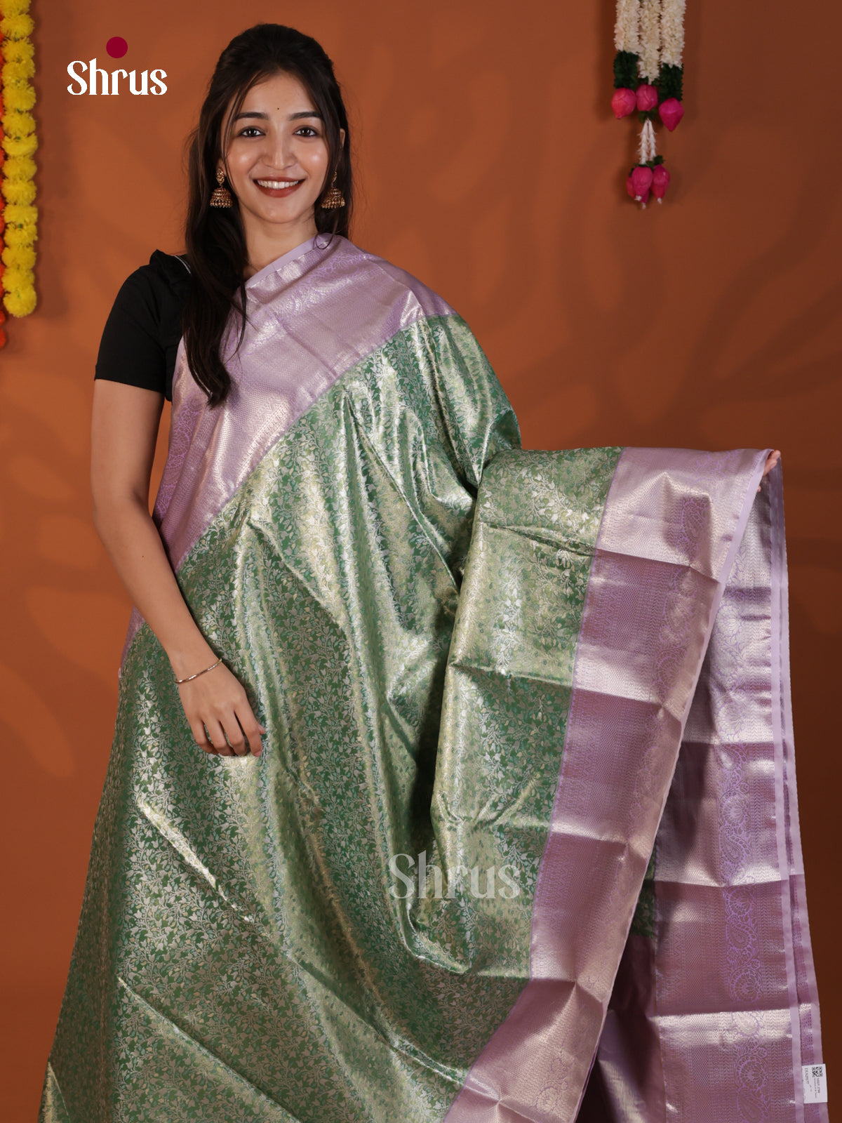 DLS29177 - Kanchipuram-halfpure Saree