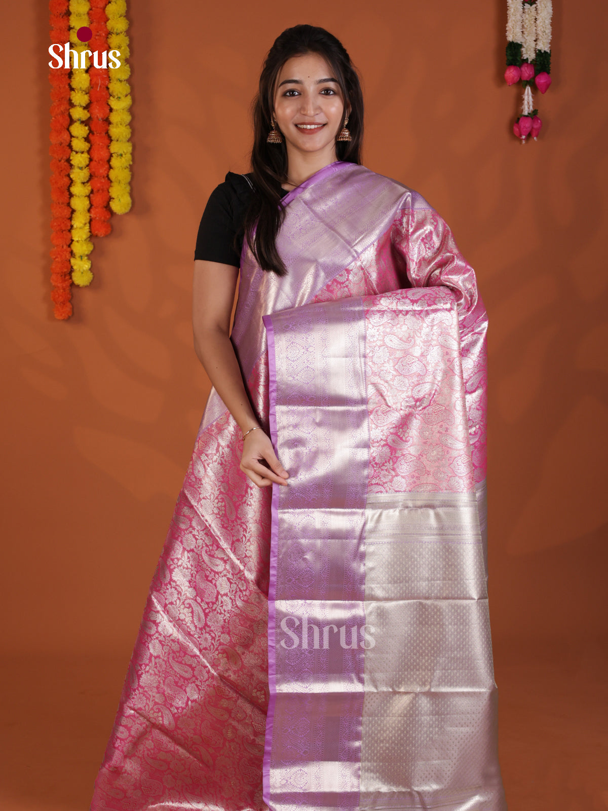 DLS29182 - Kanchipuram-halfpure Saree