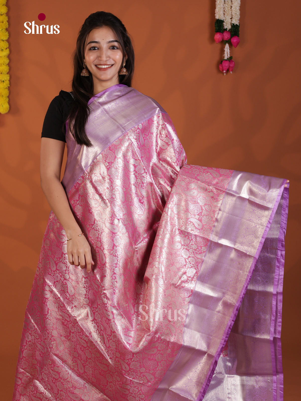 DLS29182 - Kanchipuram-halfpure Saree