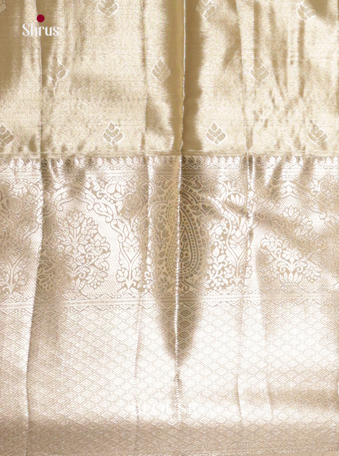 Pink & Cream - Kanchipuram-halfpure Saree- DLS29183 - Shop on Shrus.com