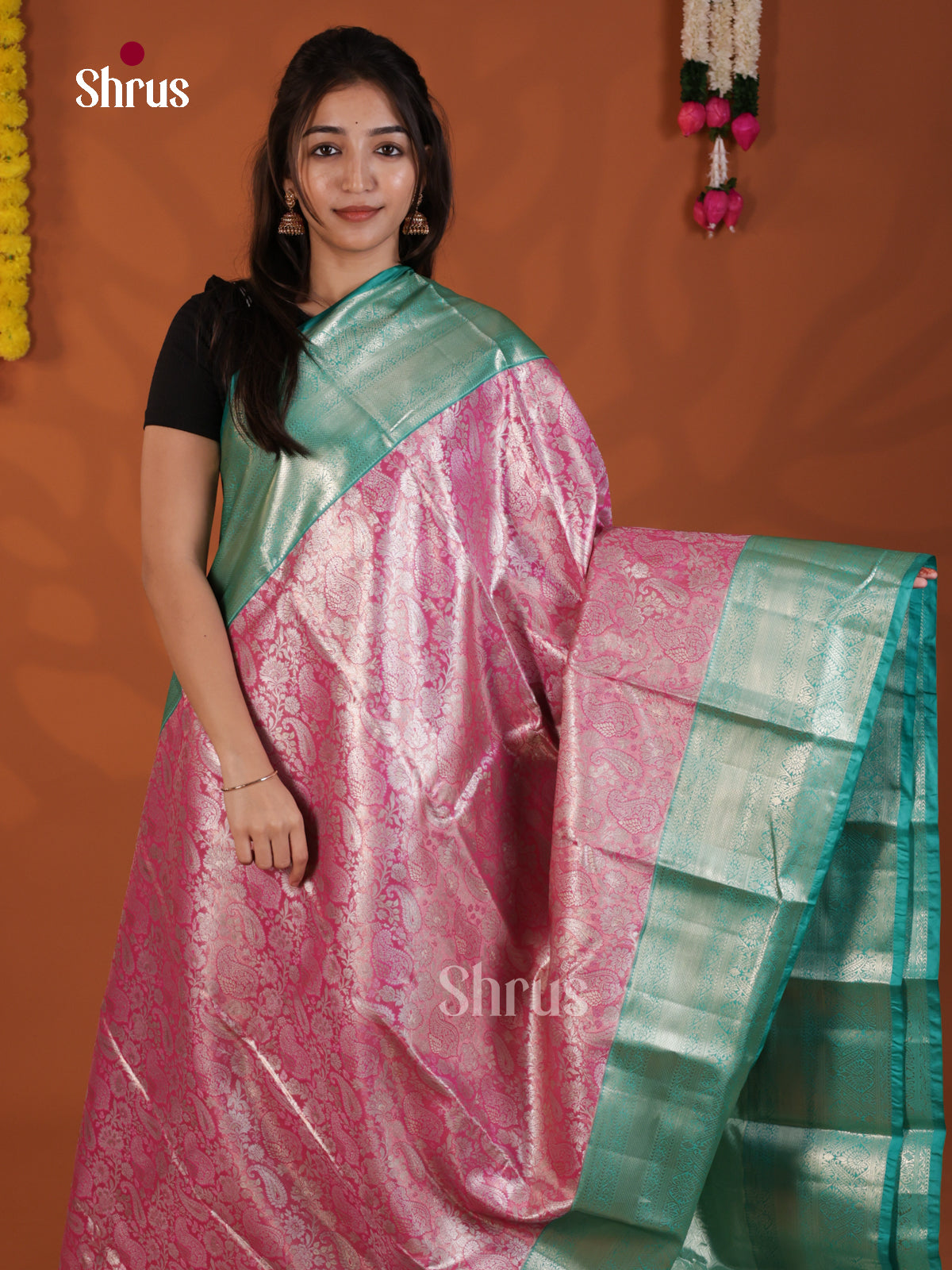 DLS29187 - Kanchipuram-halfpure Saree