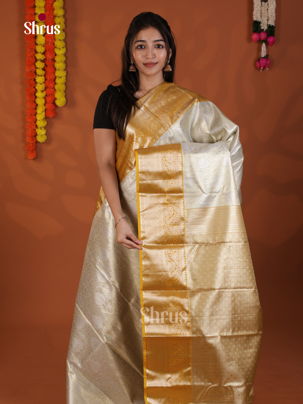 DLS29188 - Kanchipuram-halfpure Saree