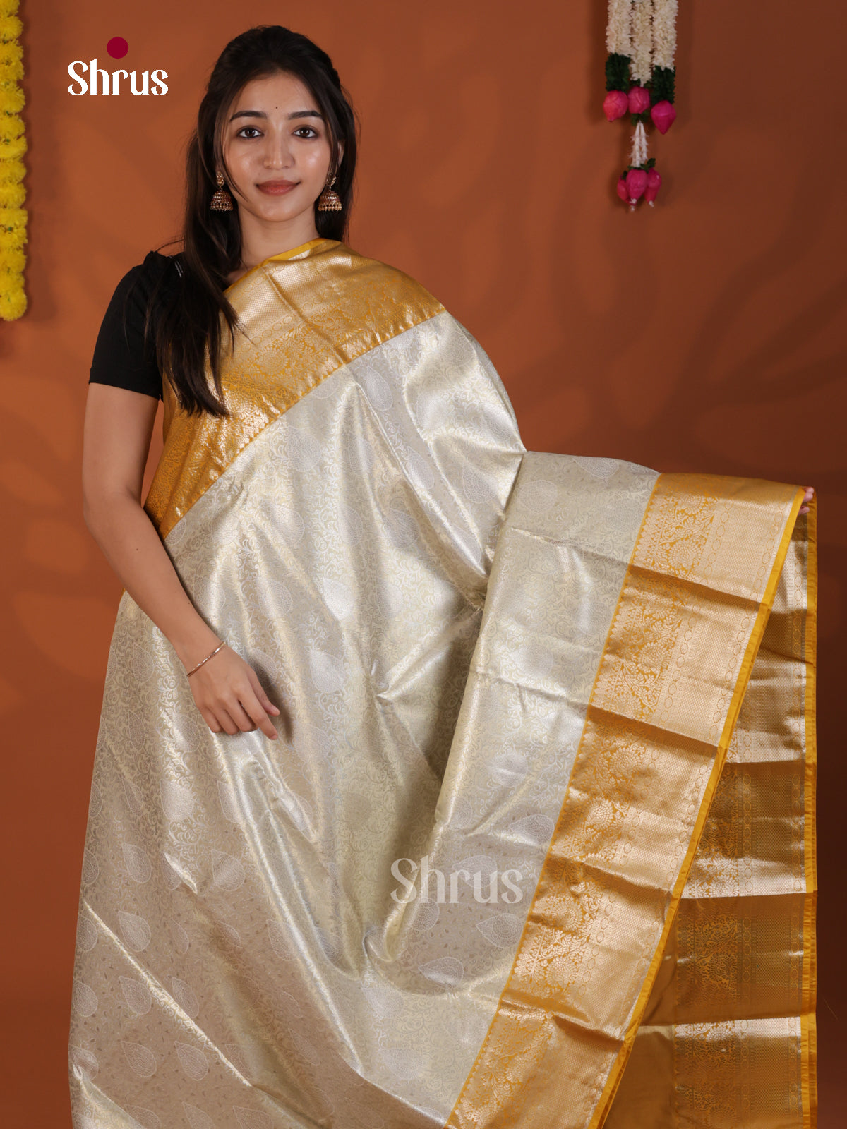 DLS29188 - Kanchipuram-halfpure Saree